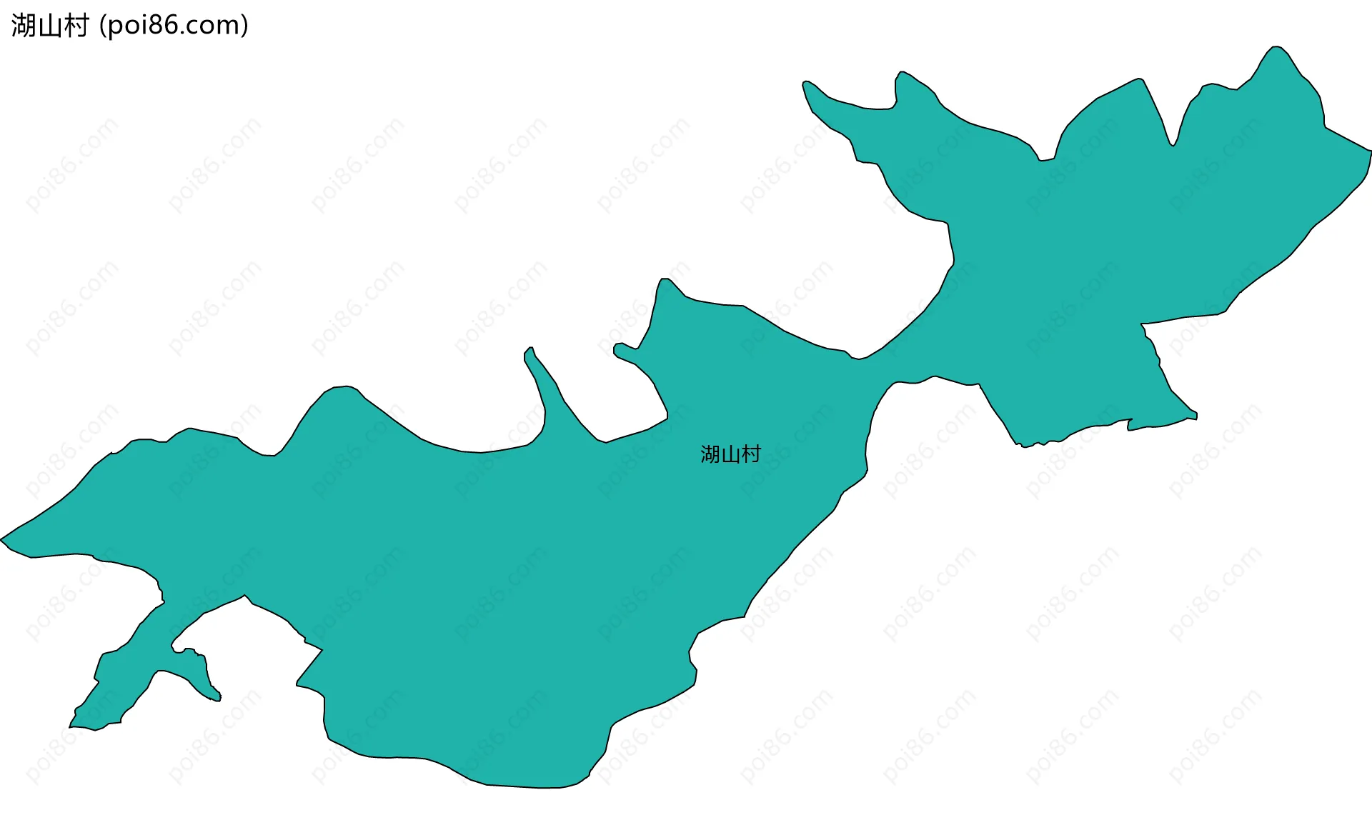 湖山村边界地图