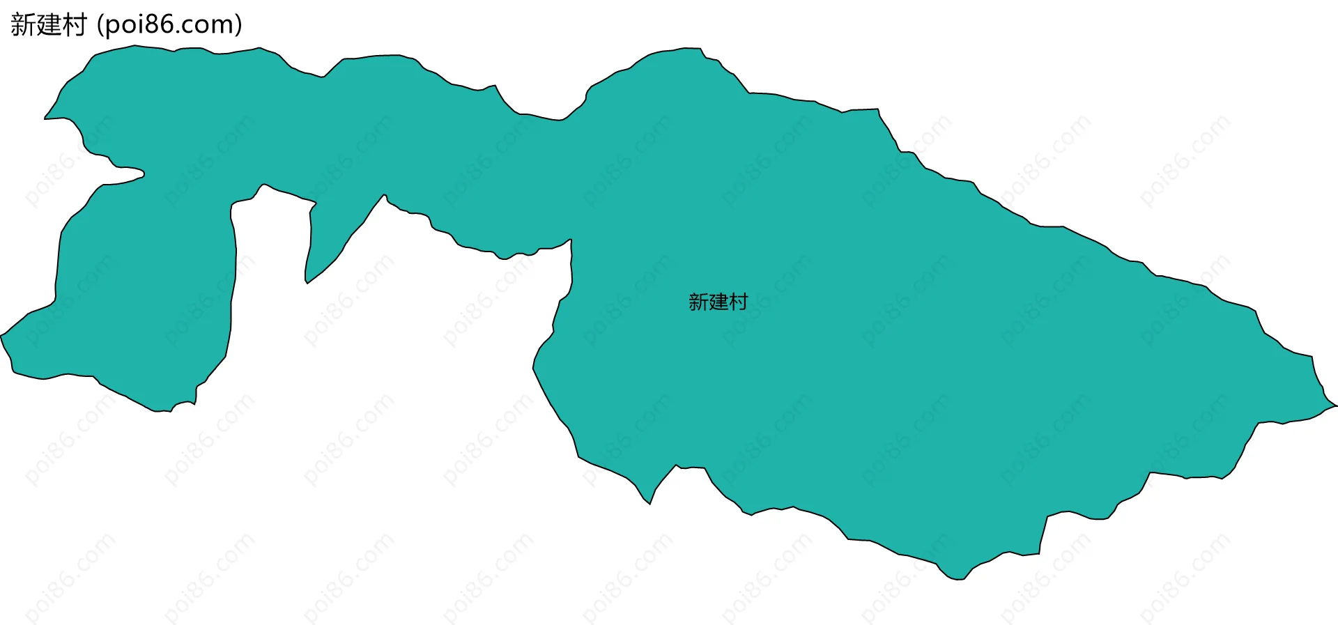 新建村边界地图