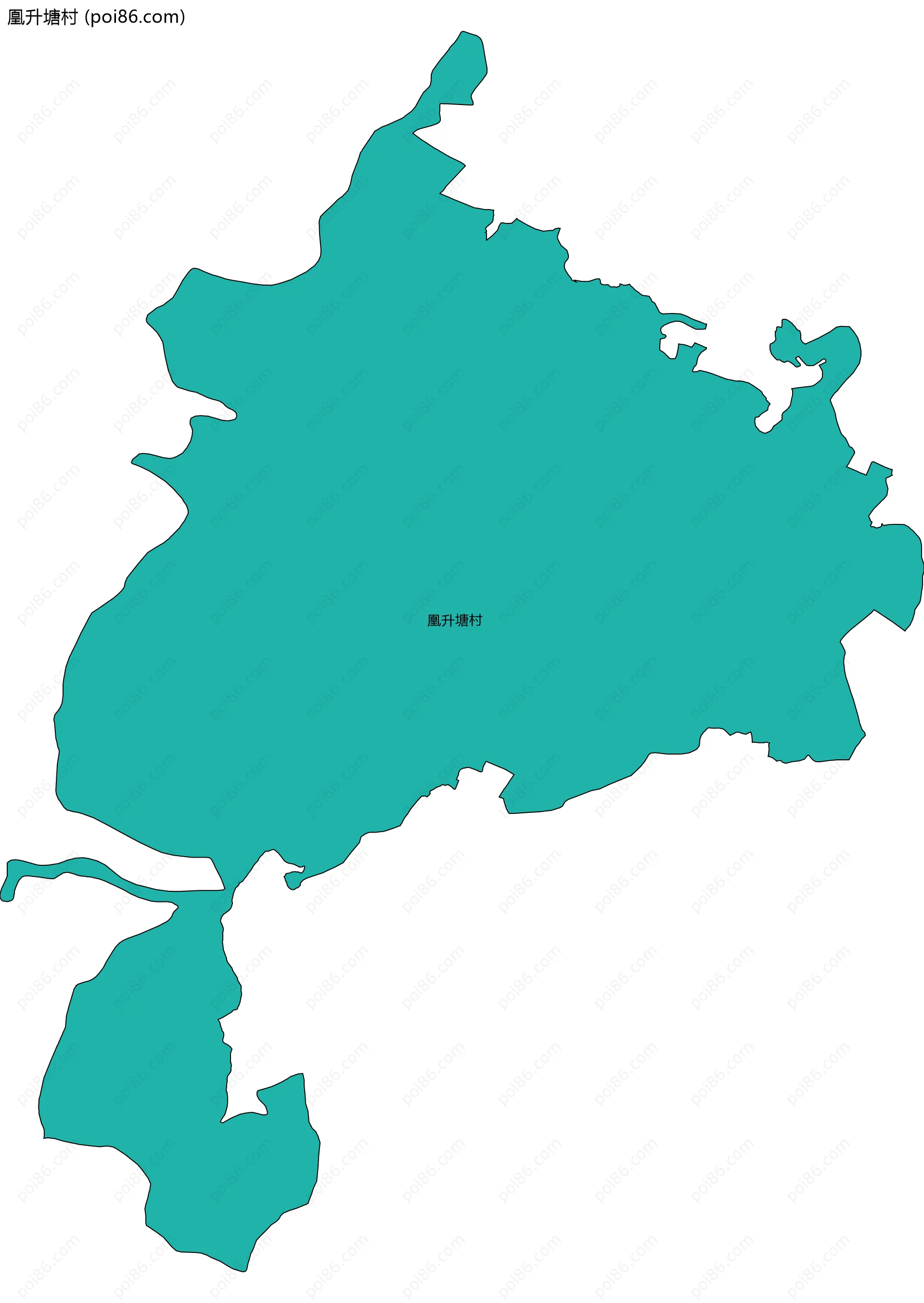 凰升塘村边界地图