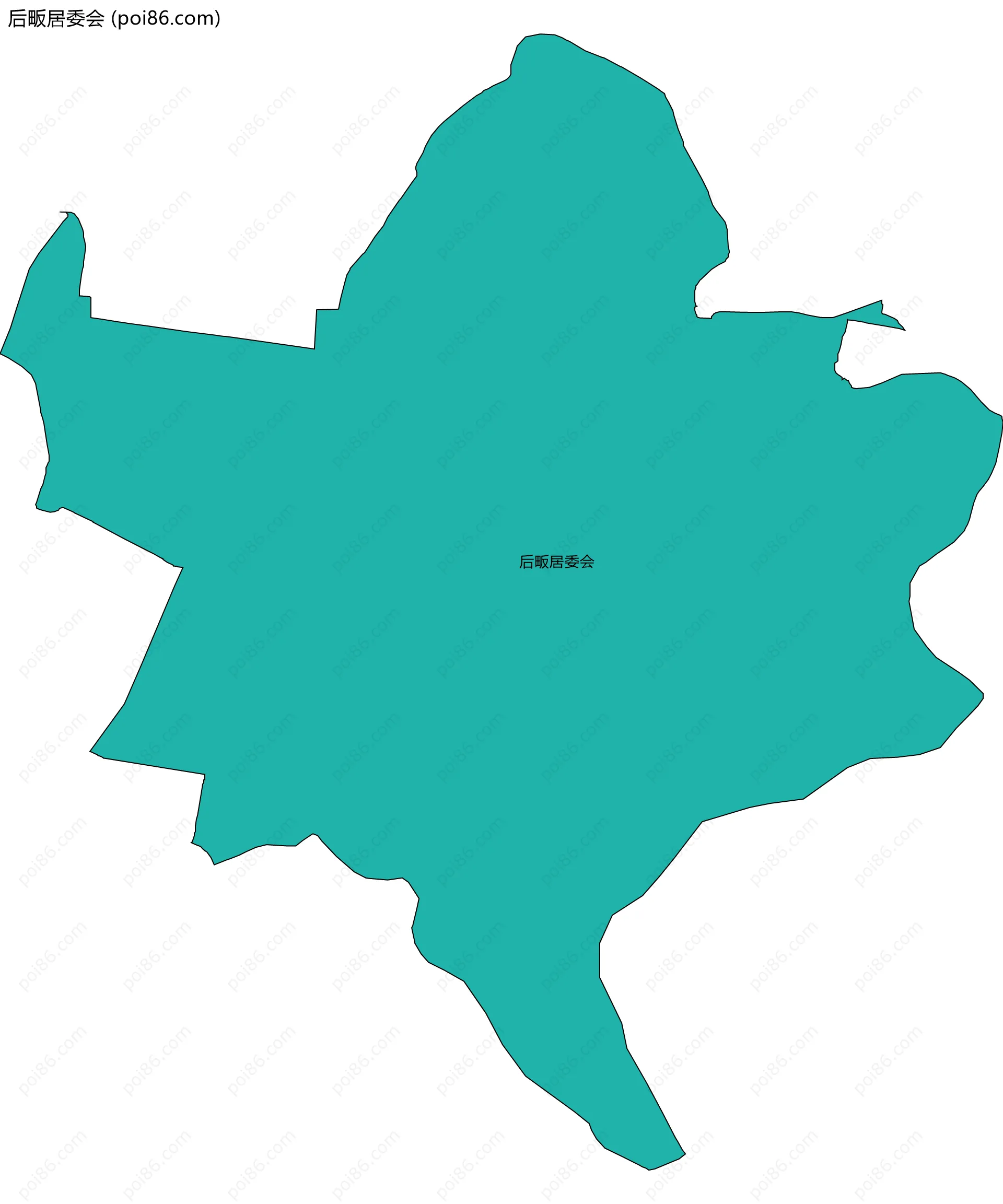 后畈居委会边界地图