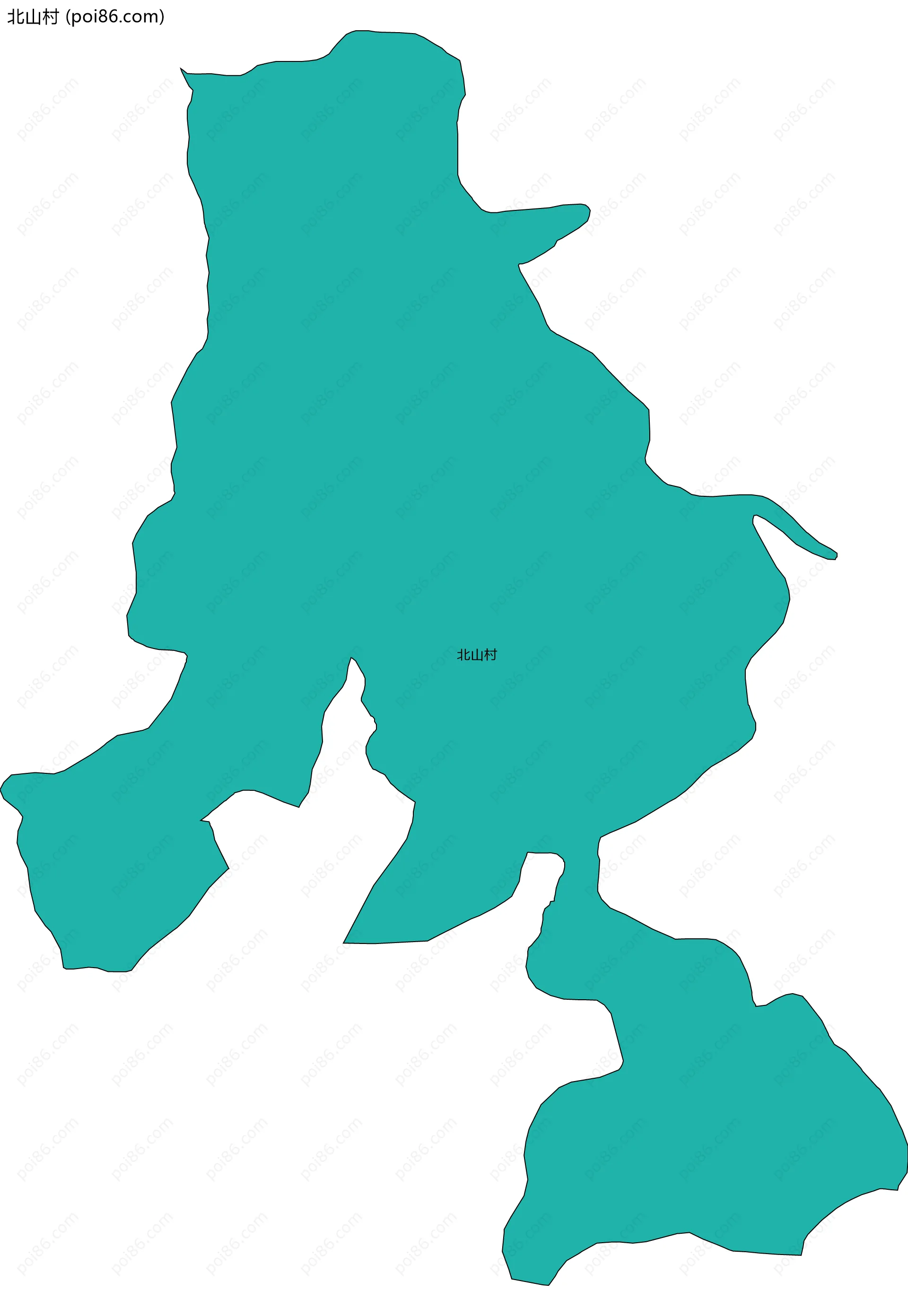 北山村边界地图