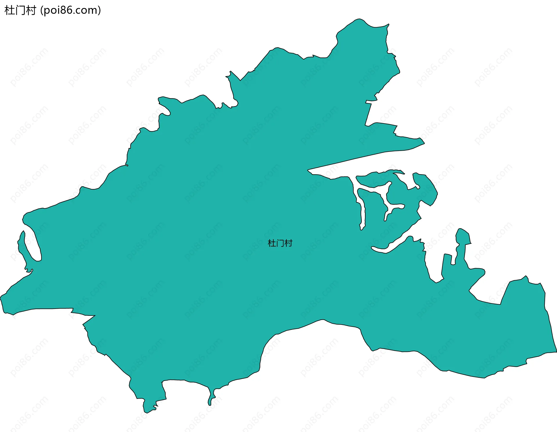 杜门村边界地图