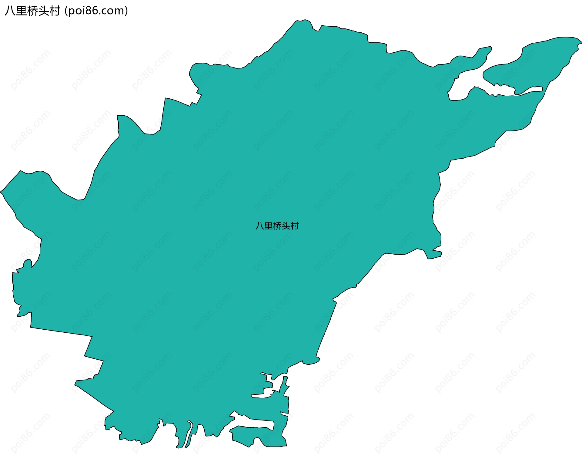 八里桥头村边界地图