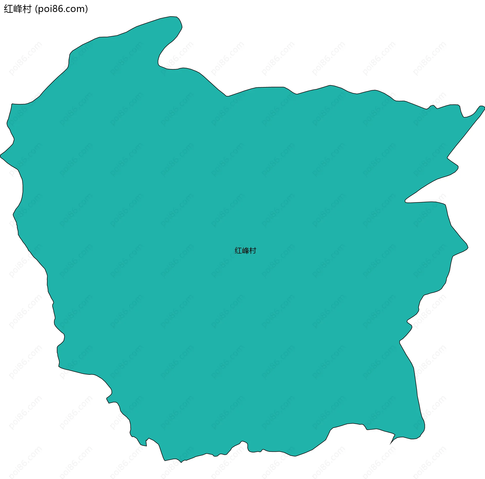 红峰村边界地图