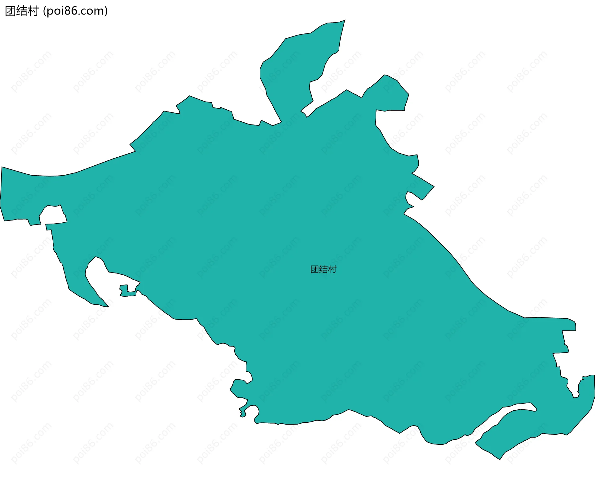团结村边界地图
