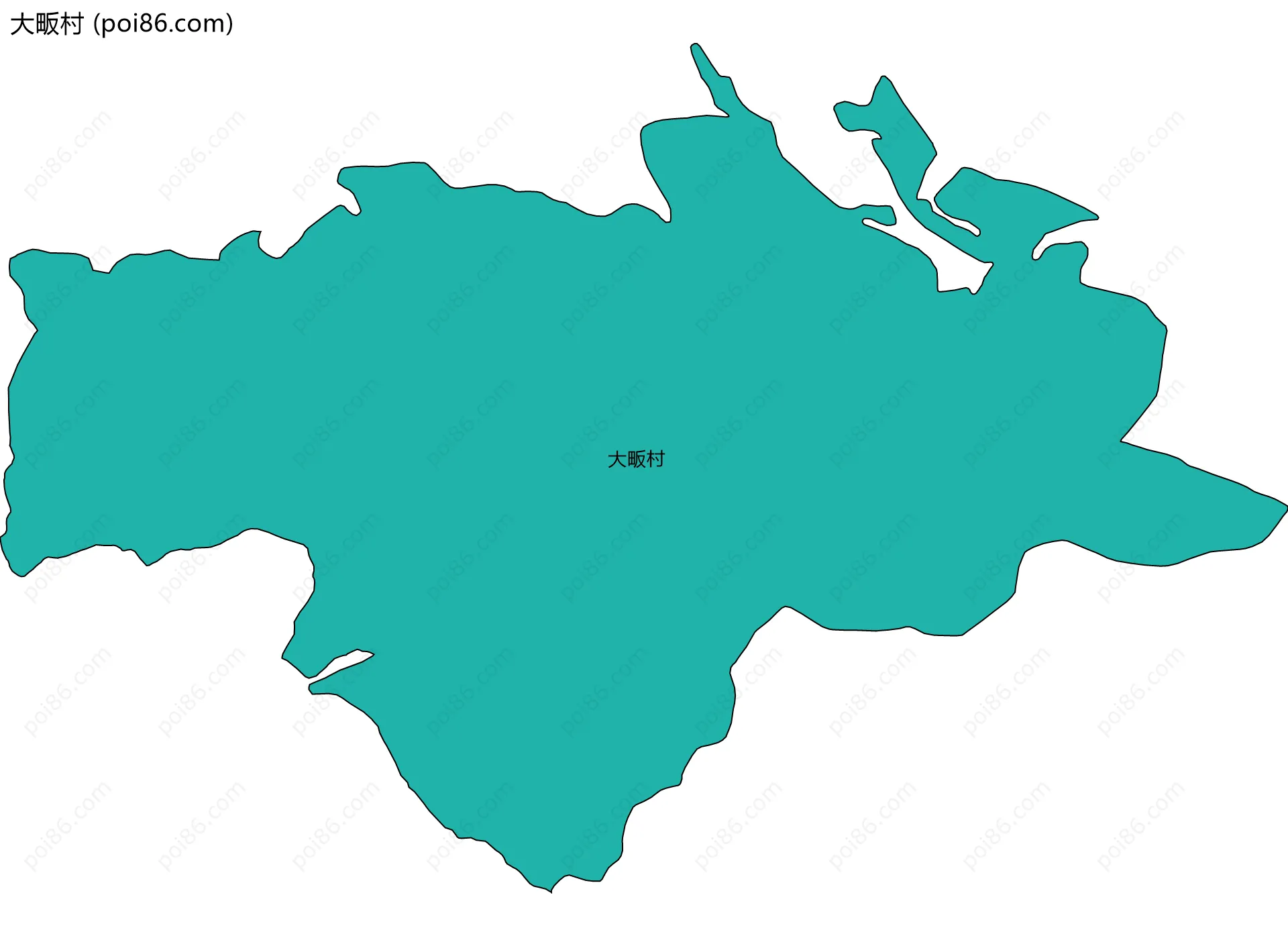 大畈村边界地图