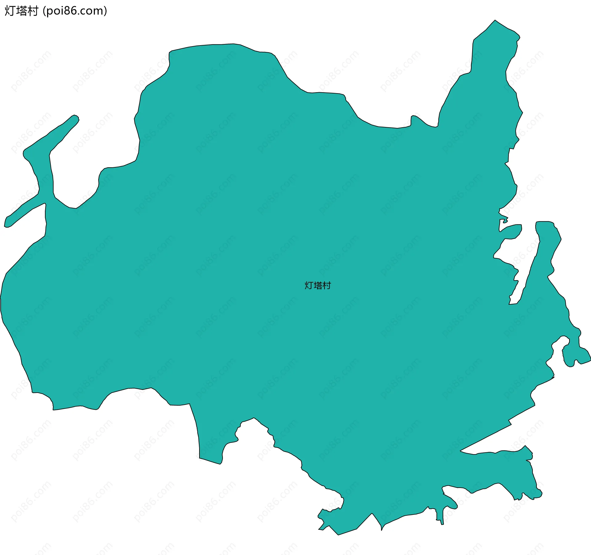 灯塔村边界地图