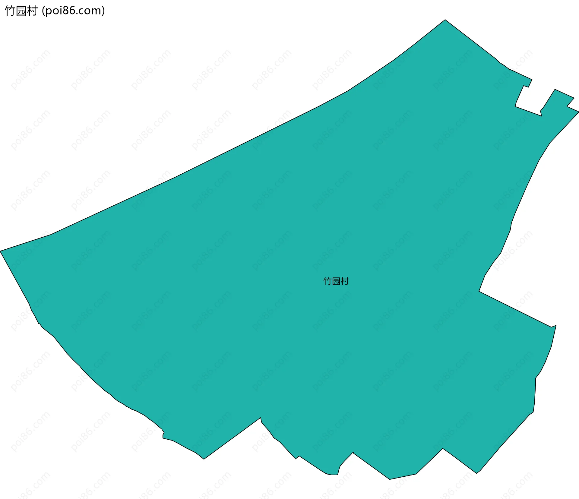 竹园村边界地图