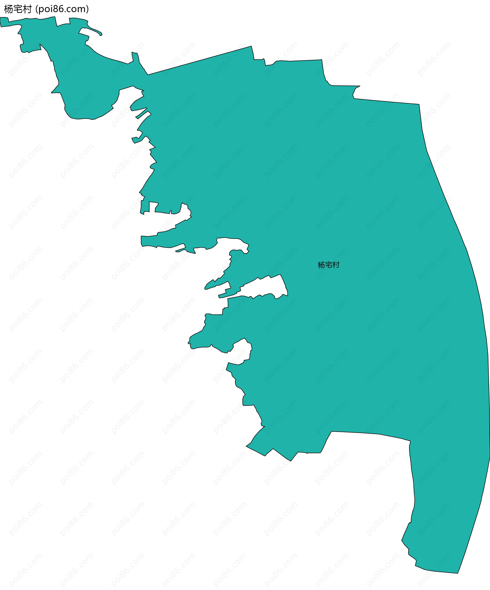 杨宅村边界地图
