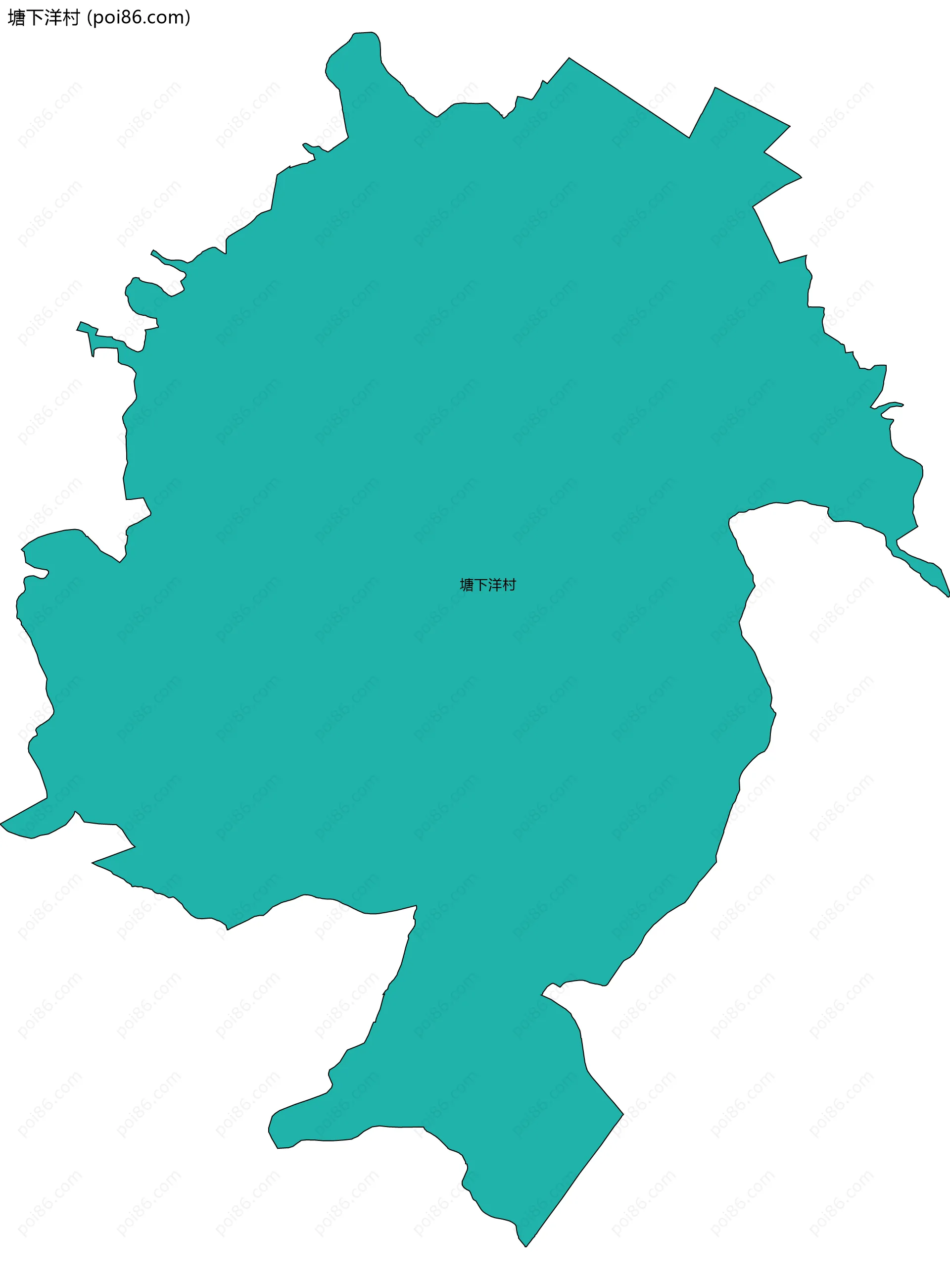 塘下洋村边界地图
