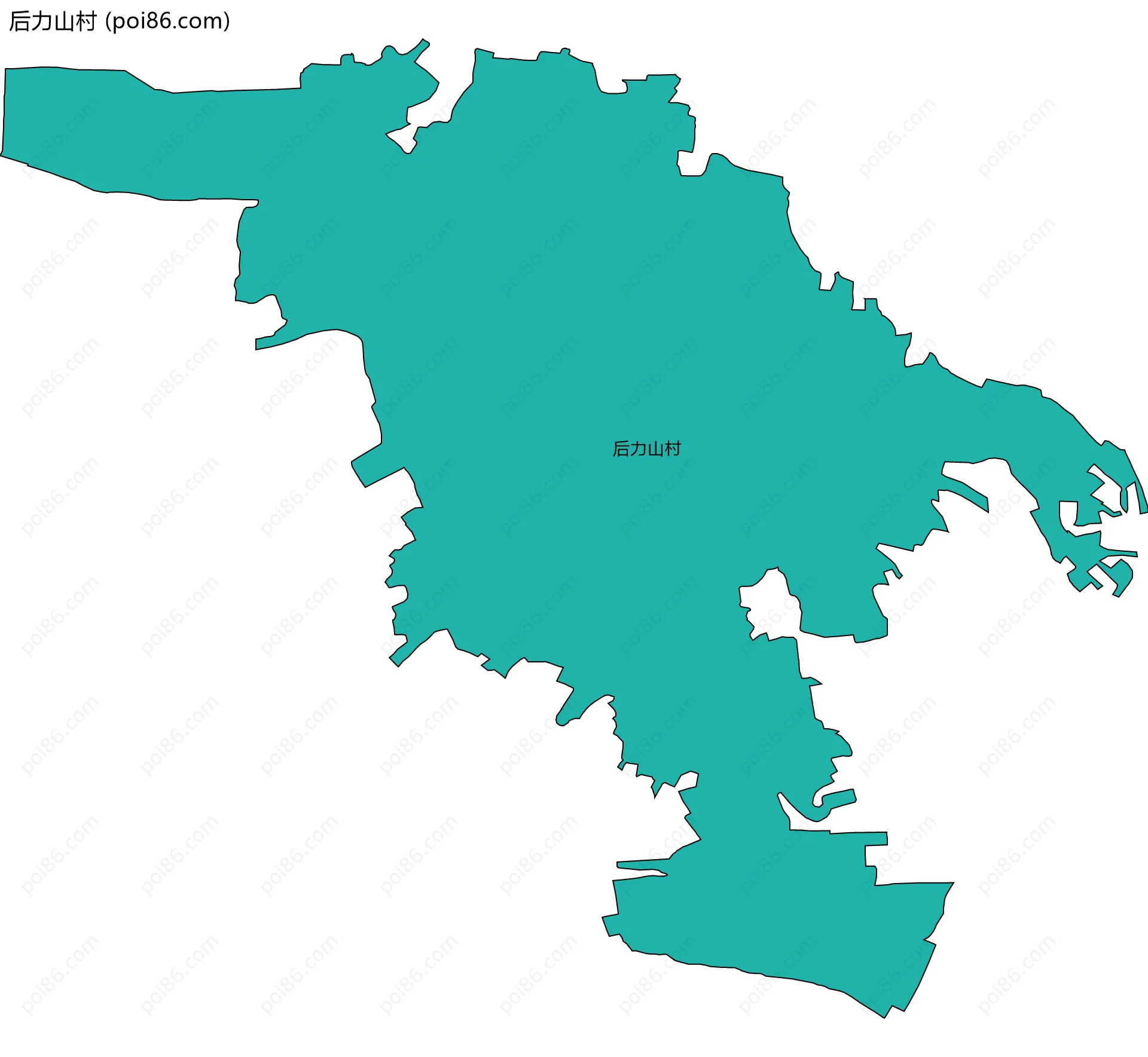 后力山村边界地图
