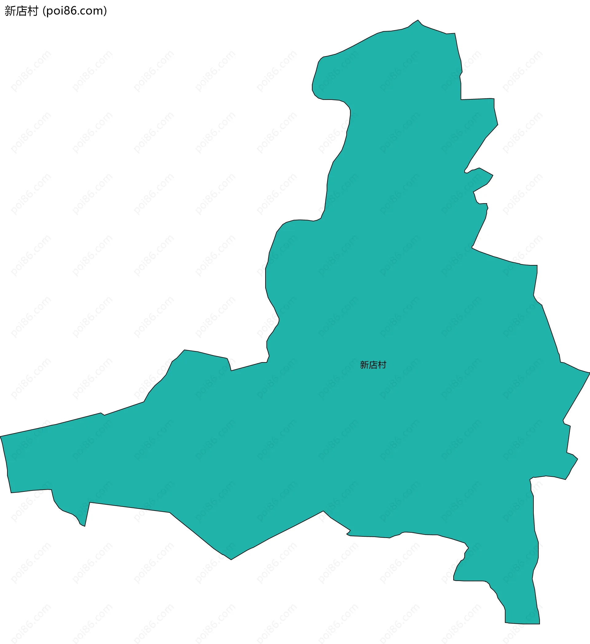新店村边界地图