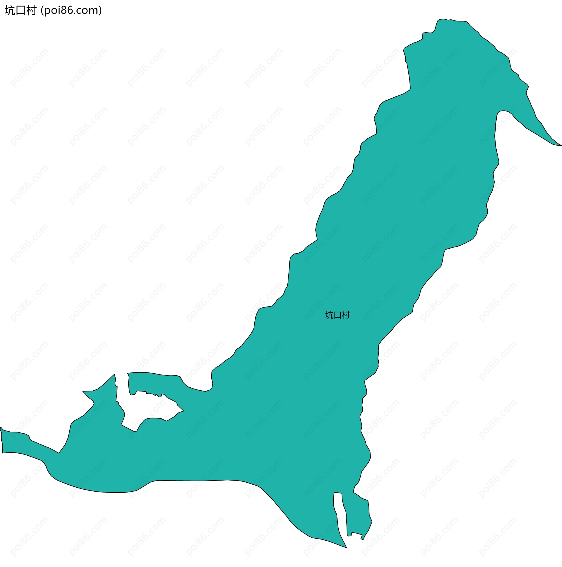 坑口村边界地图