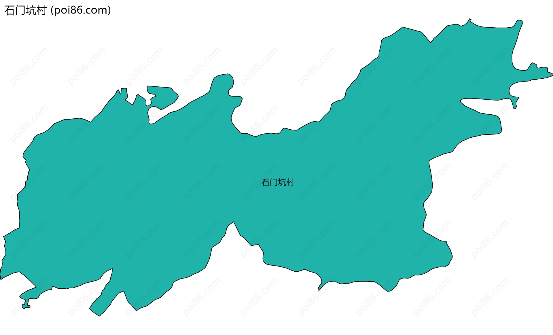 石门坑村边界地图