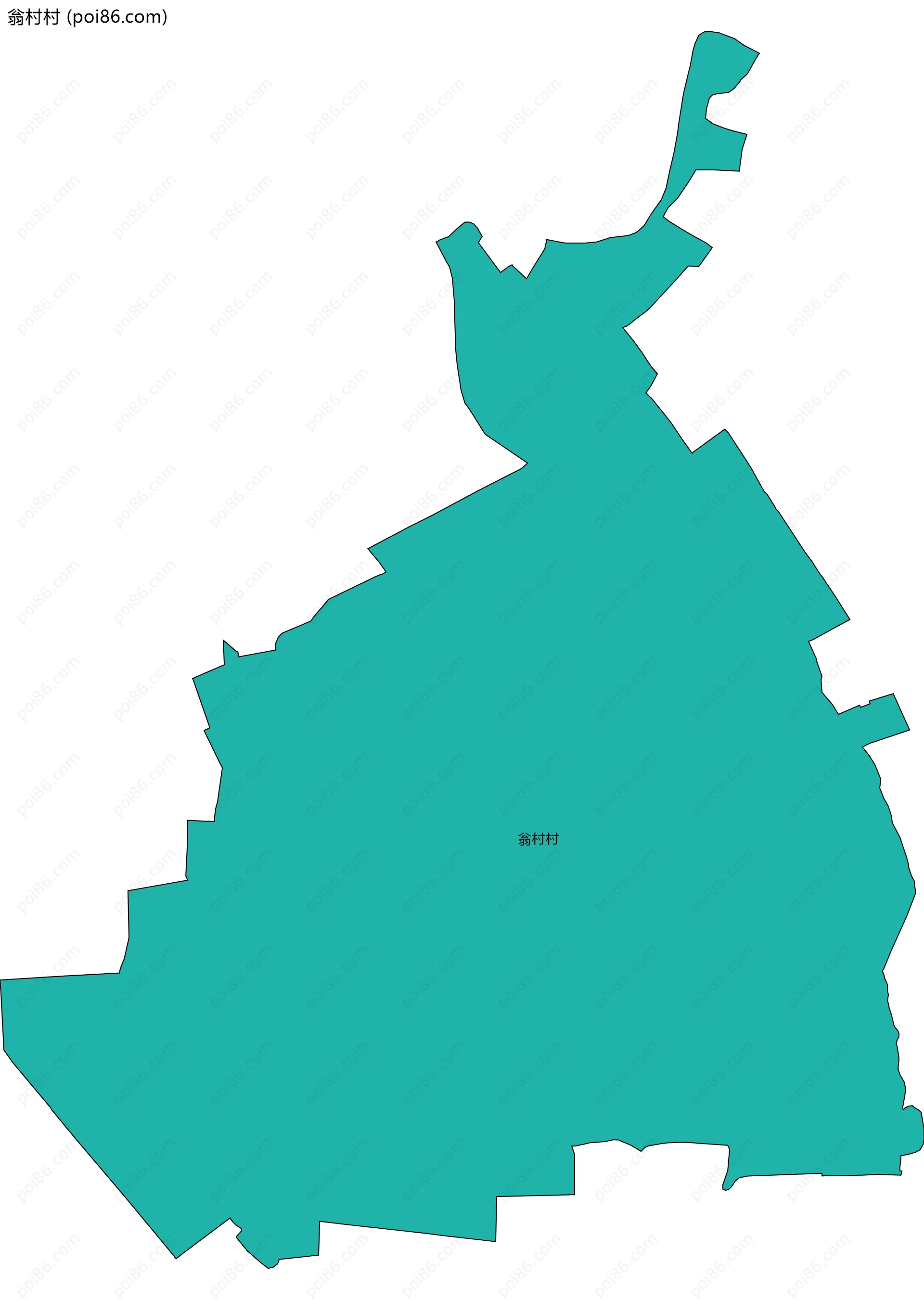 翁村村边界地图