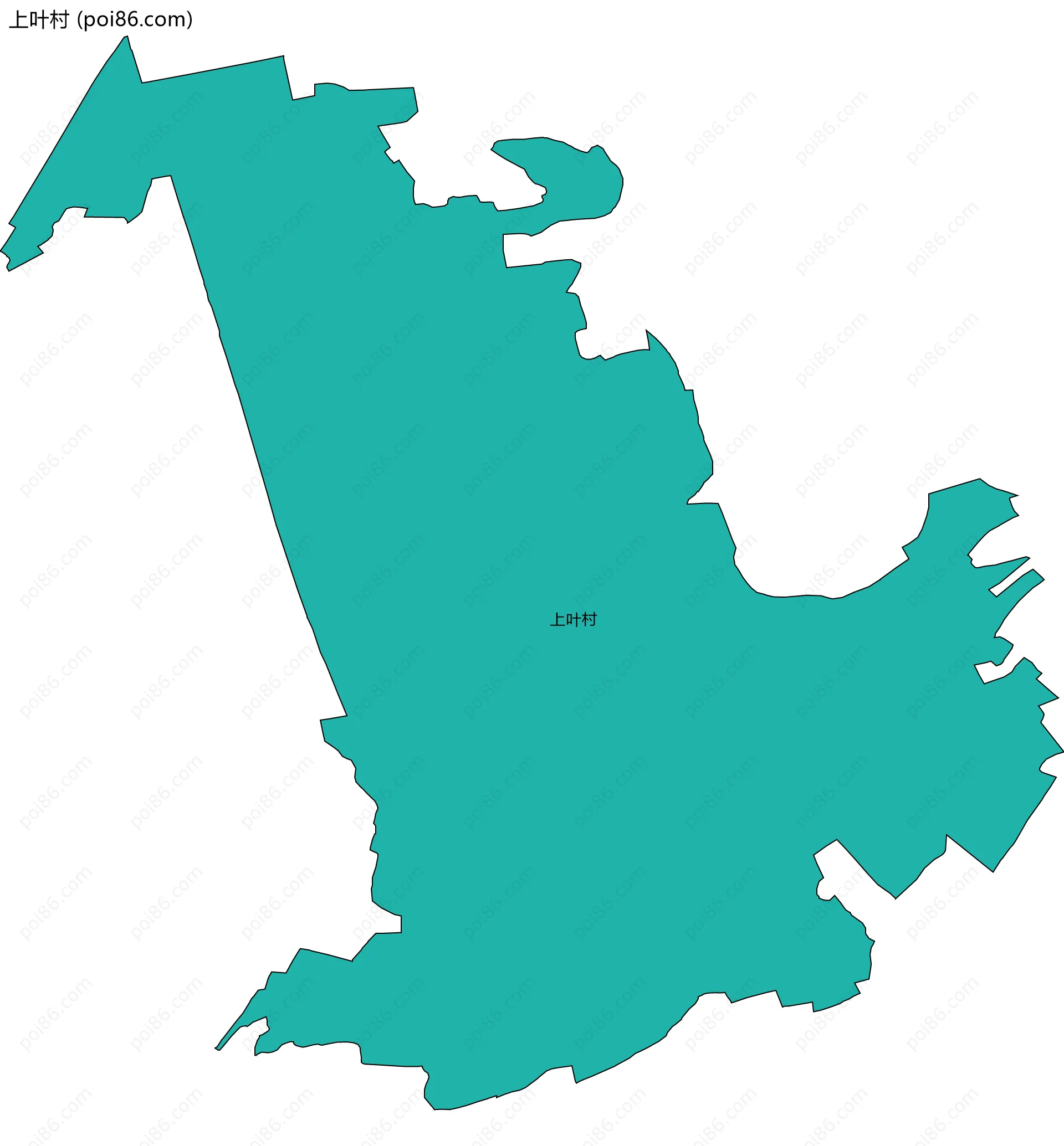 上叶村边界地图