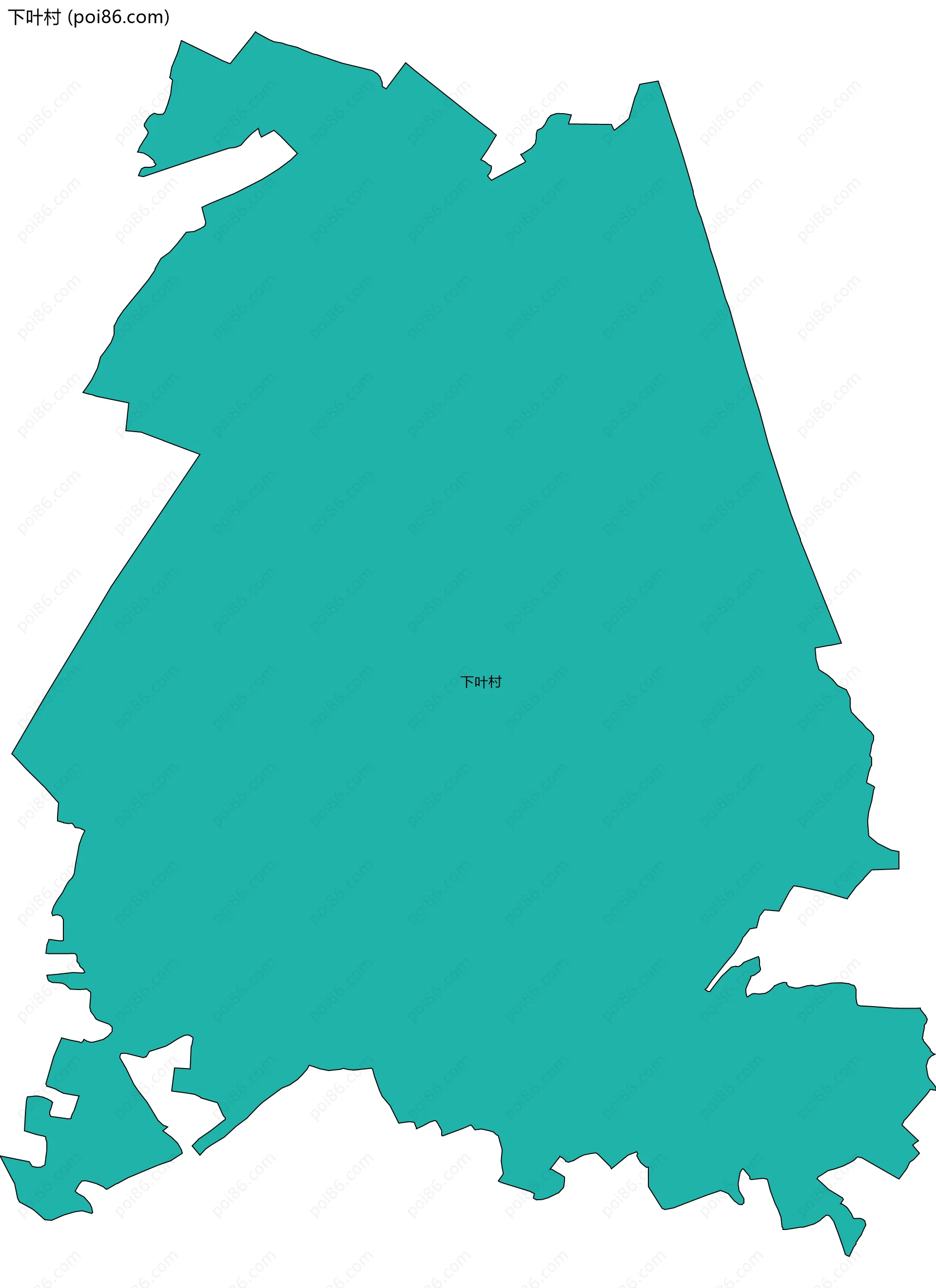 下叶村边界地图