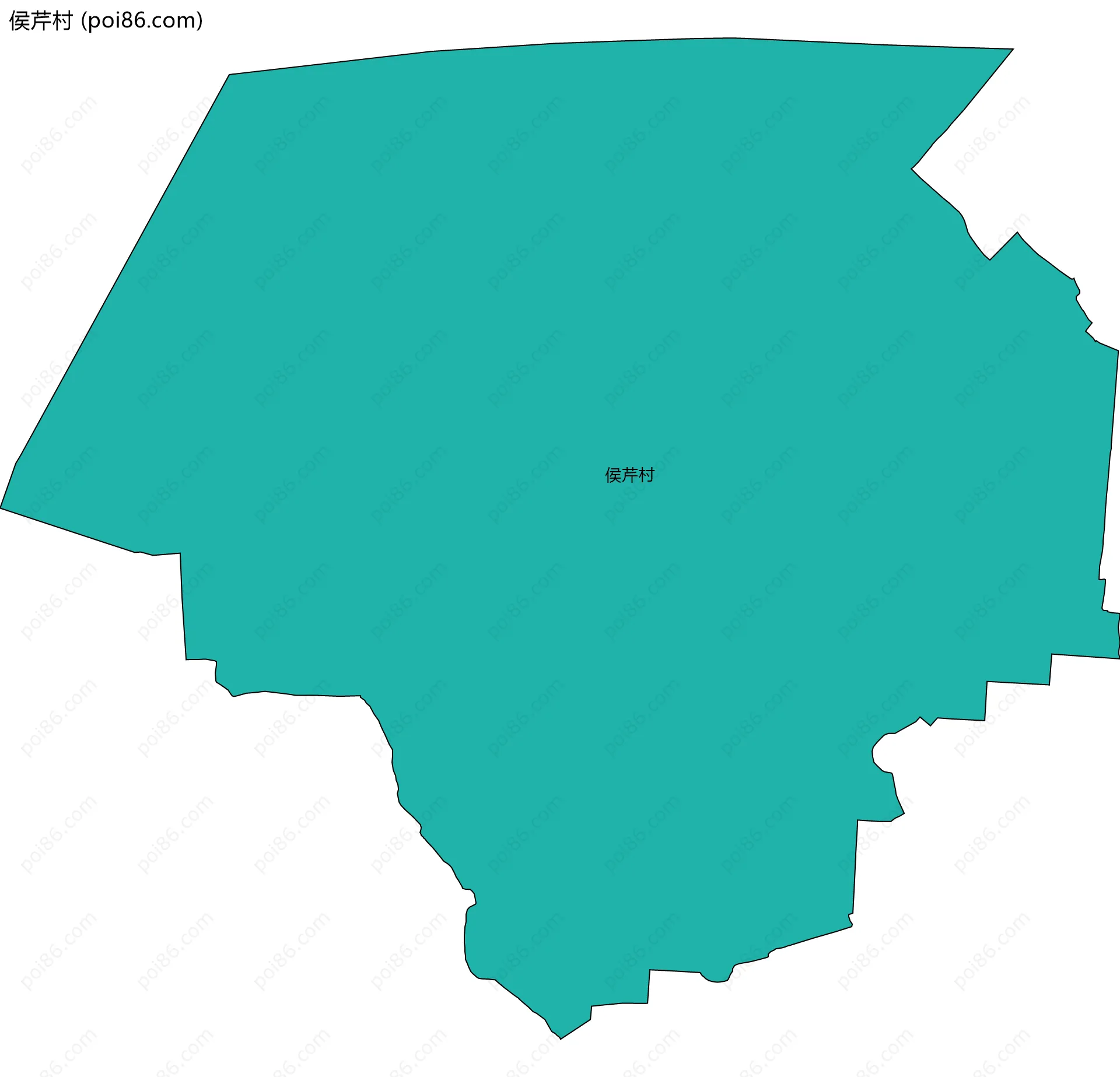 侯芹村边界地图