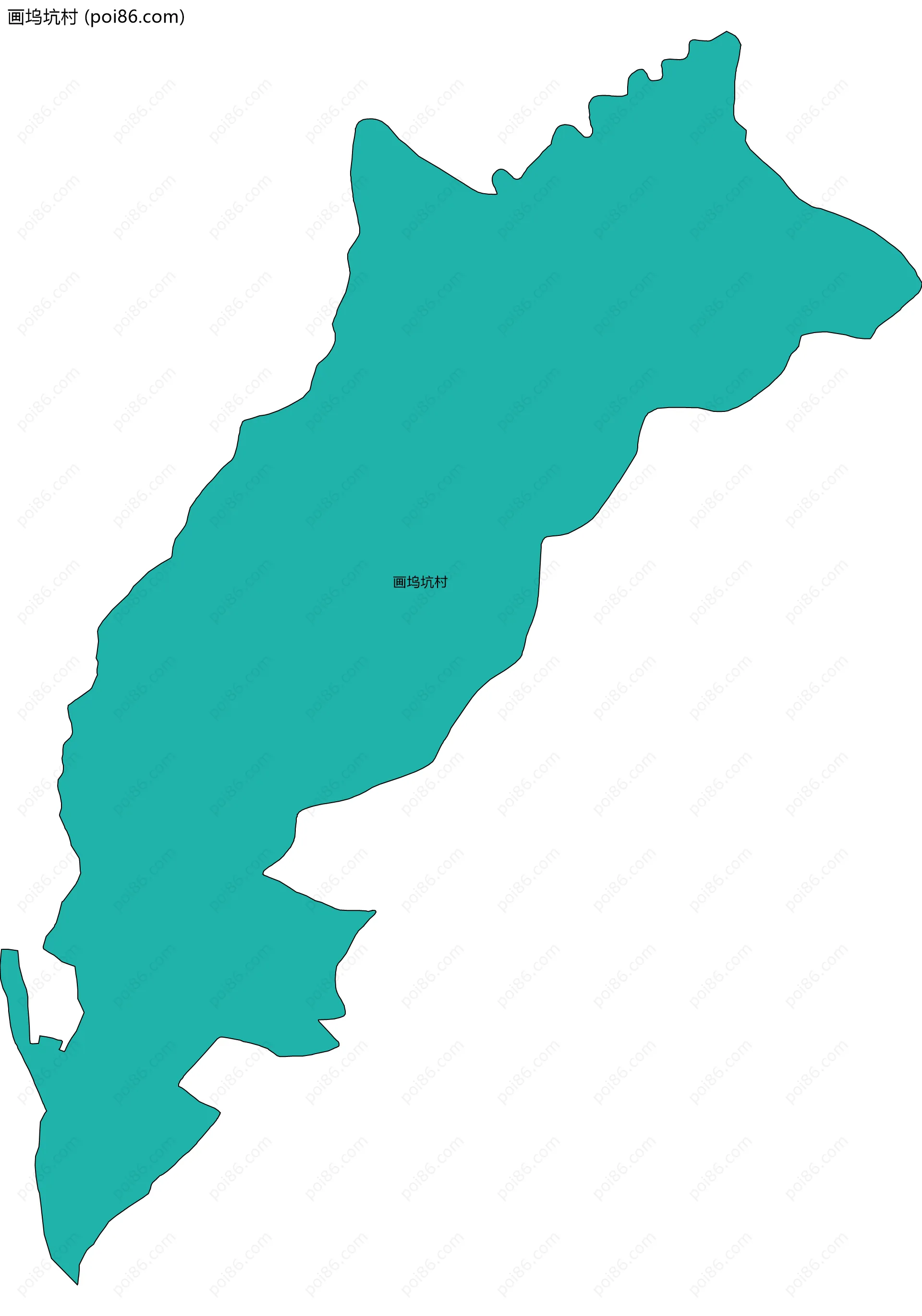 画坞坑村边界地图