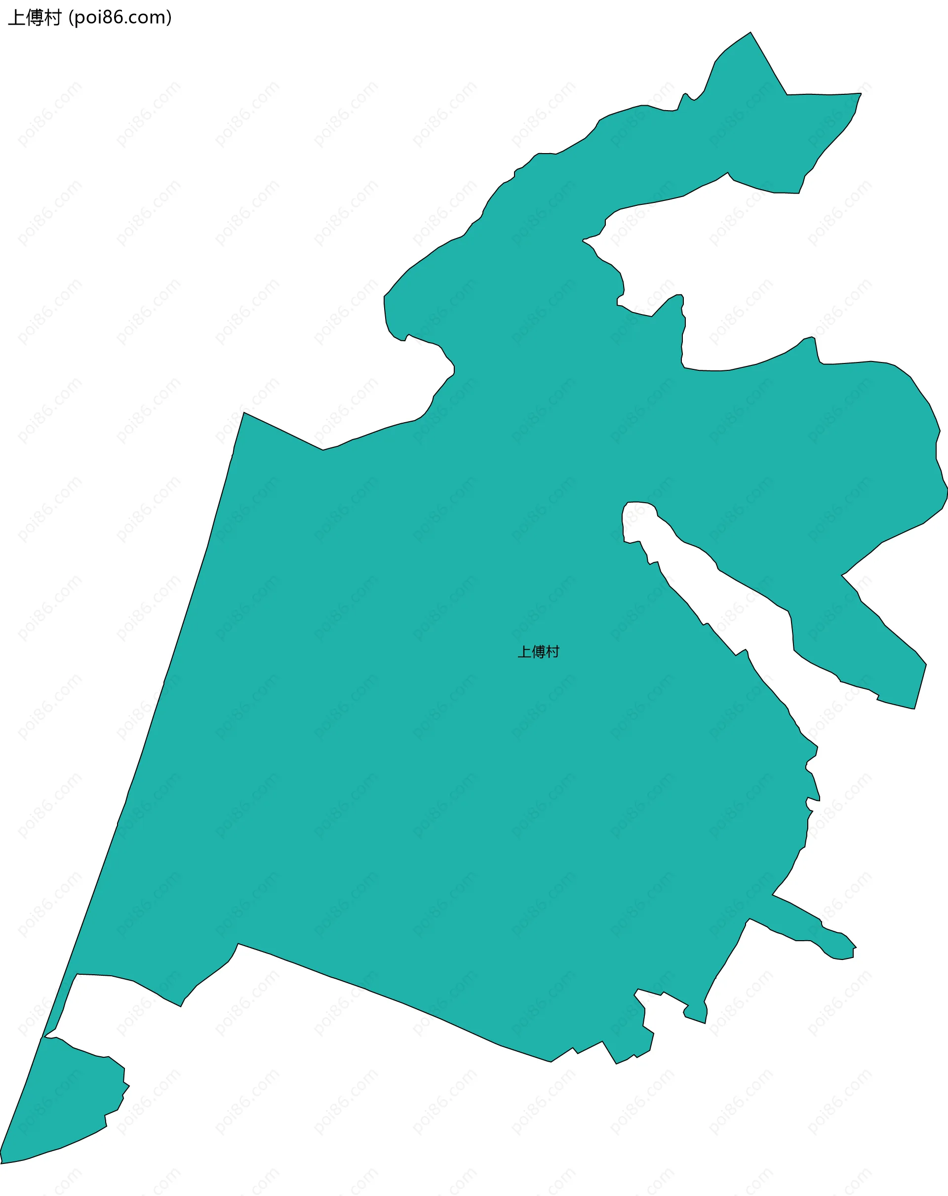 上傅村边界地图