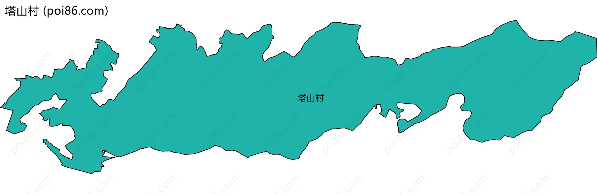 塔山村边界地图