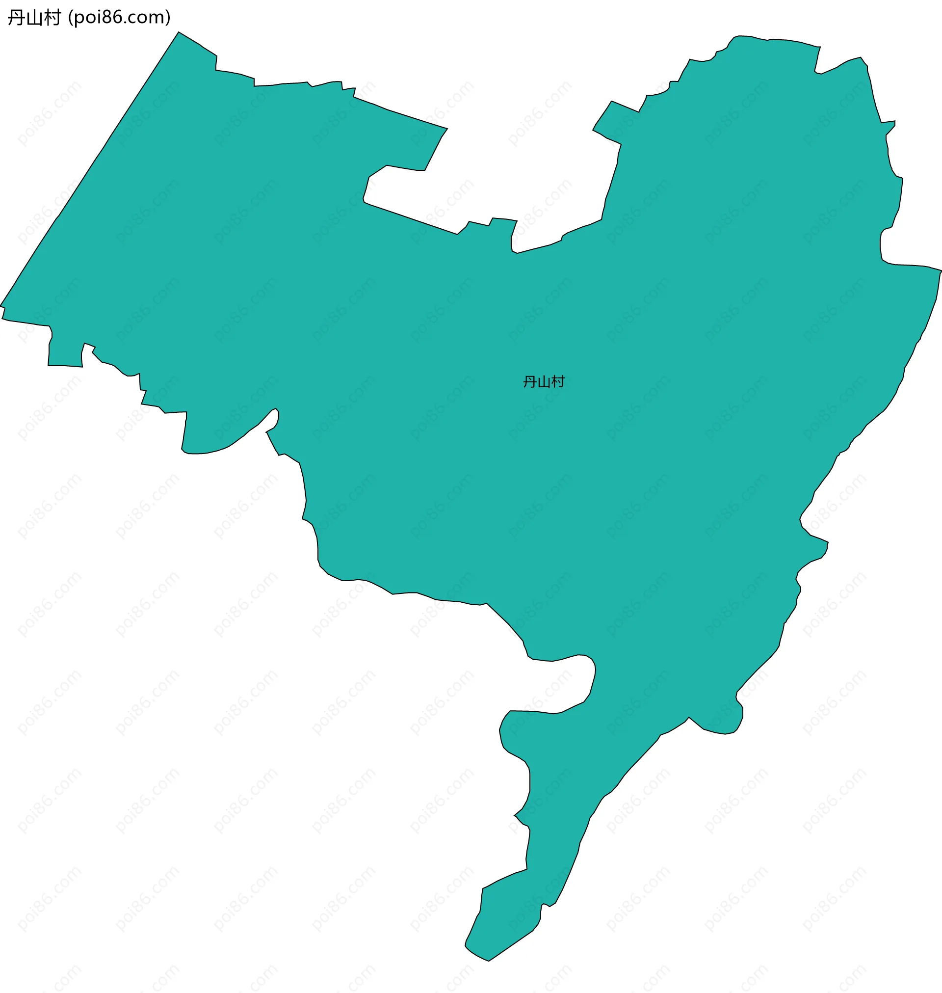 丹山村边界地图