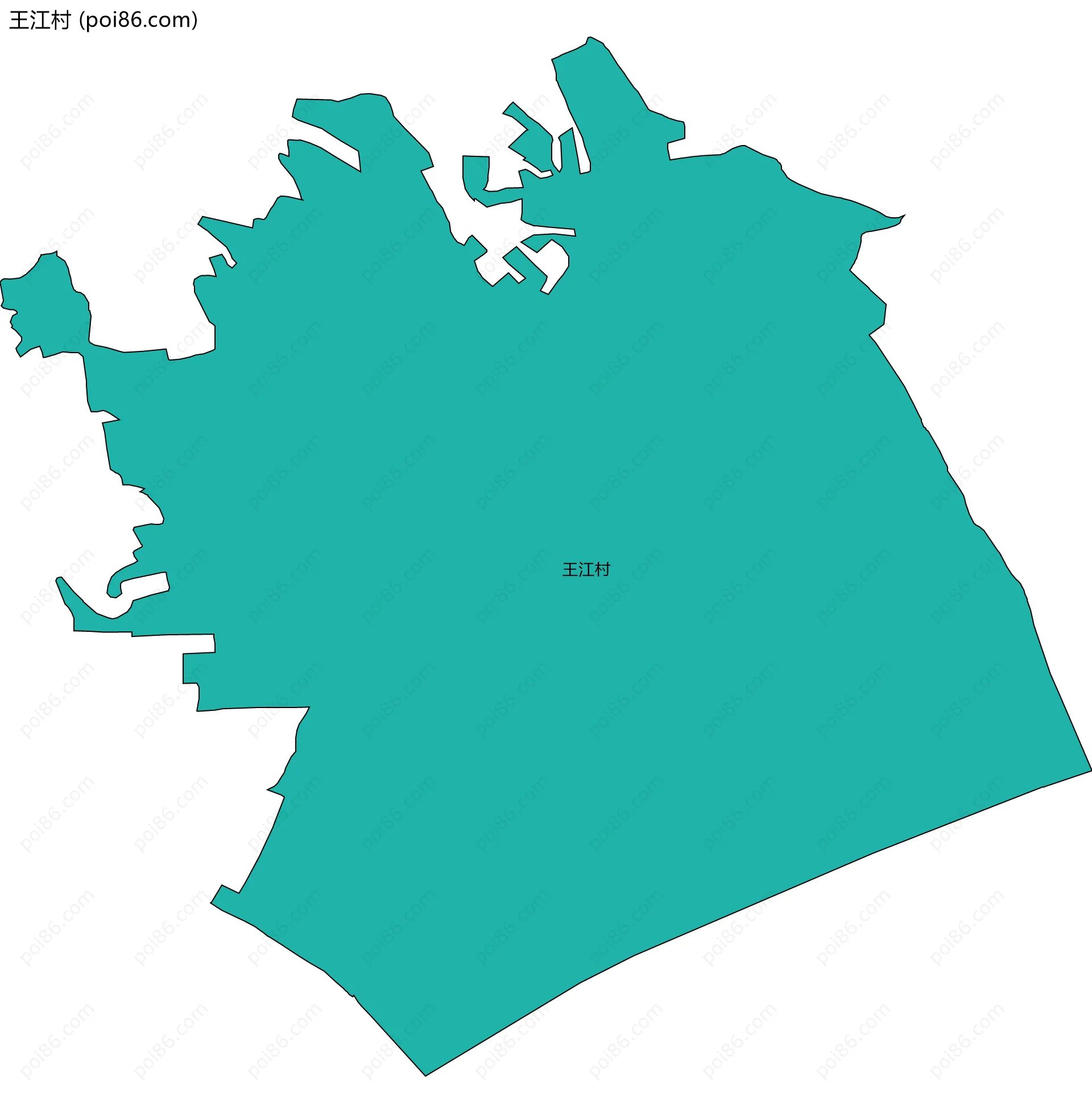 王江村边界地图