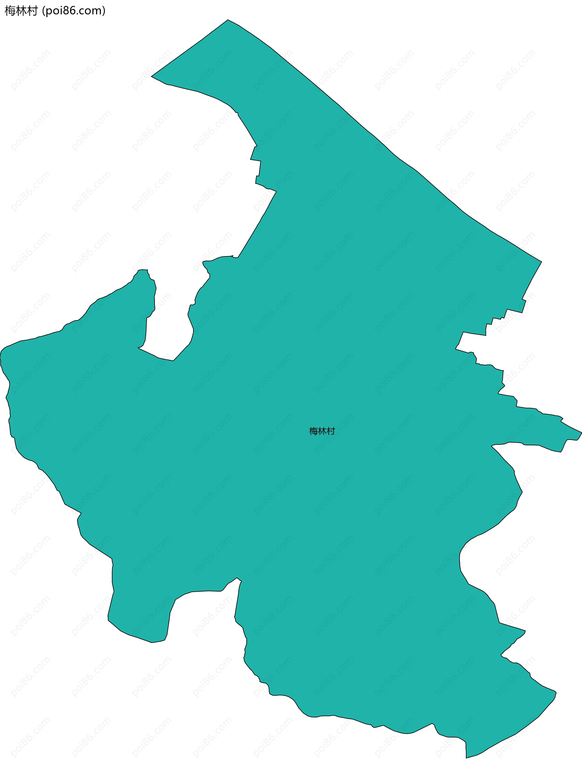 梅林村边界地图
