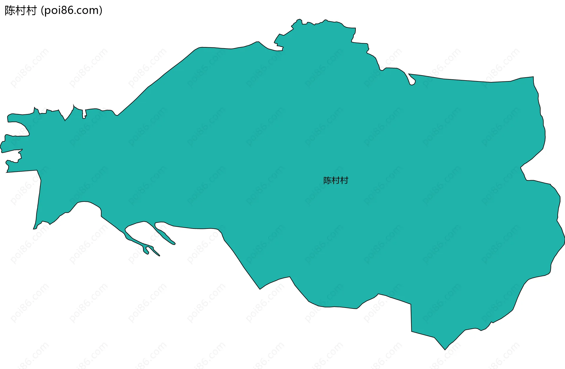 陈村村边界地图
