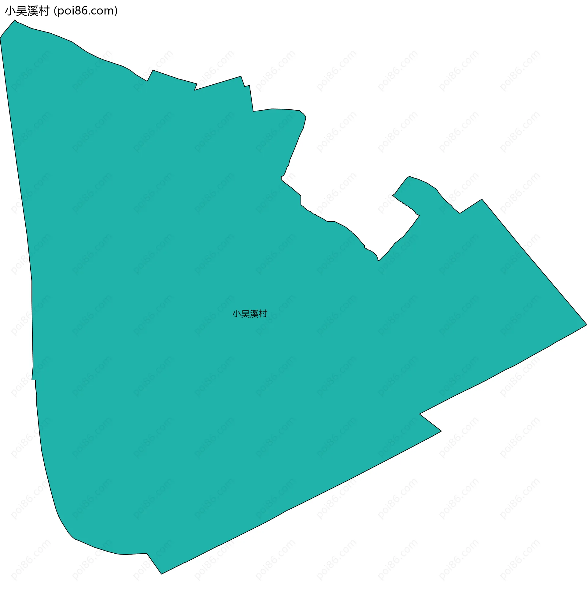 小吴溪村边界地图