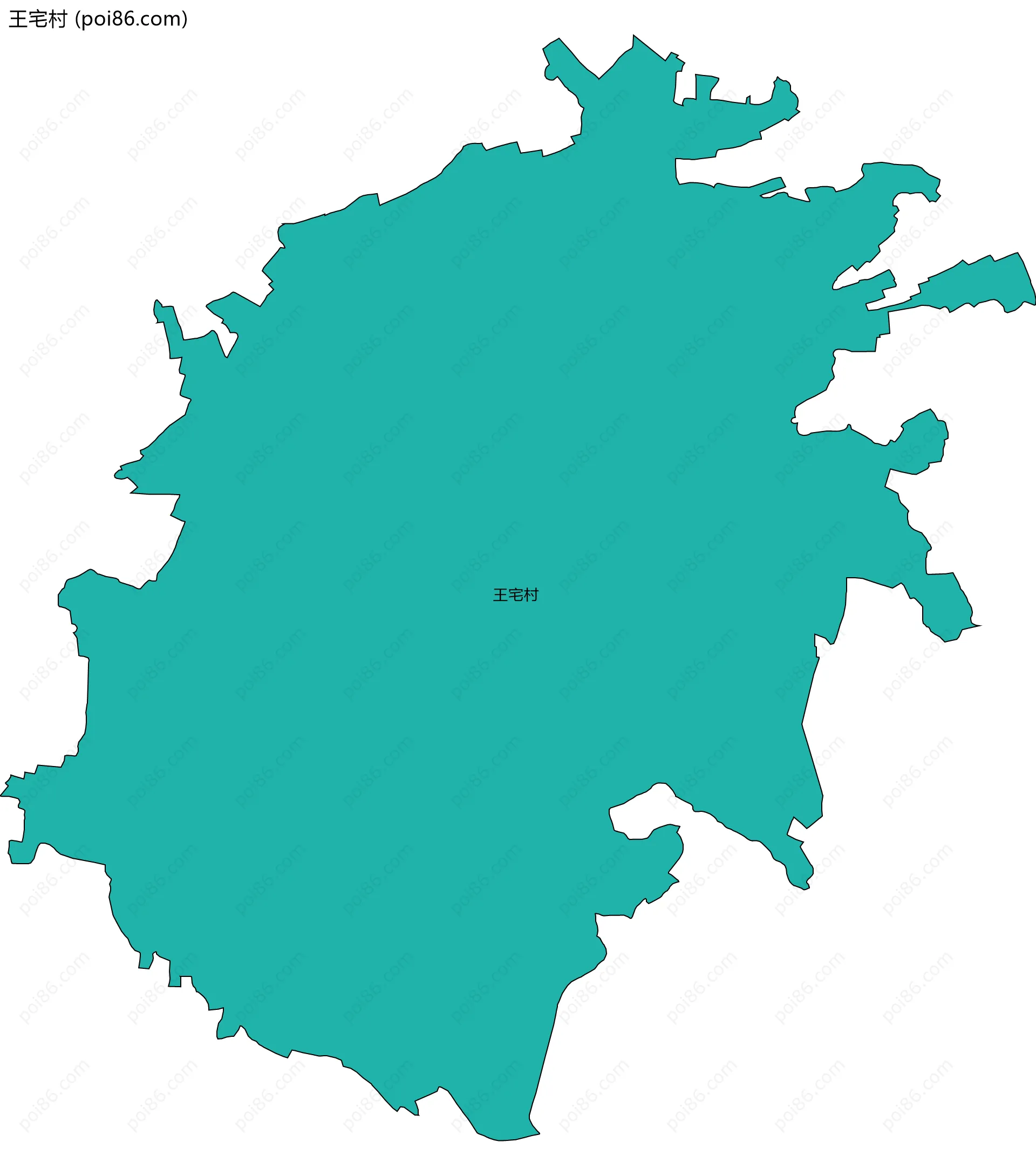 王宅村边界地图