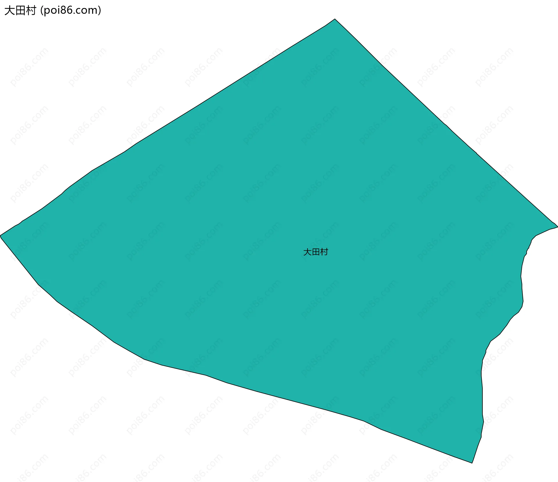 大田村边界地图