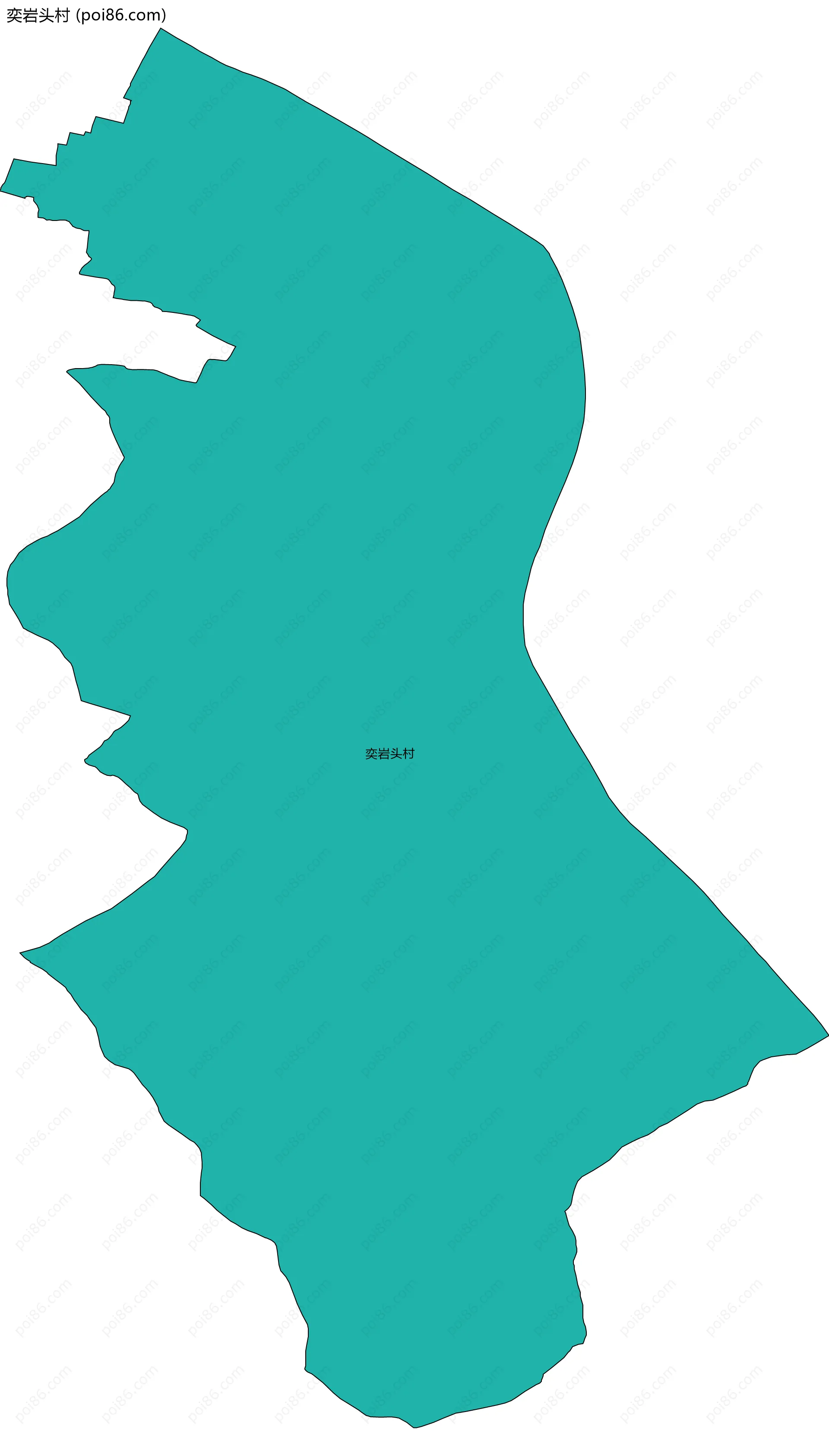 奕岩头村边界地图