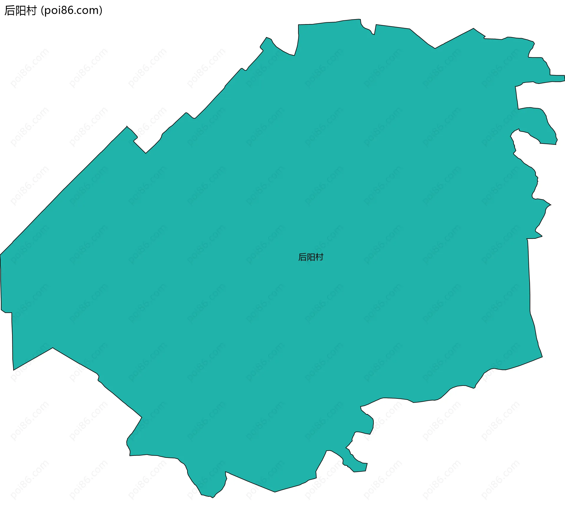 后阳村边界地图