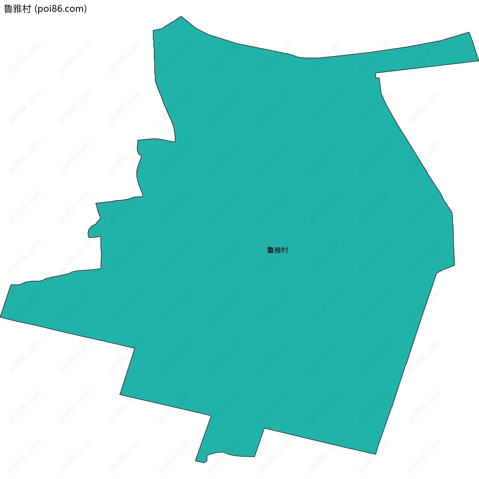 鲁雅村边界地图