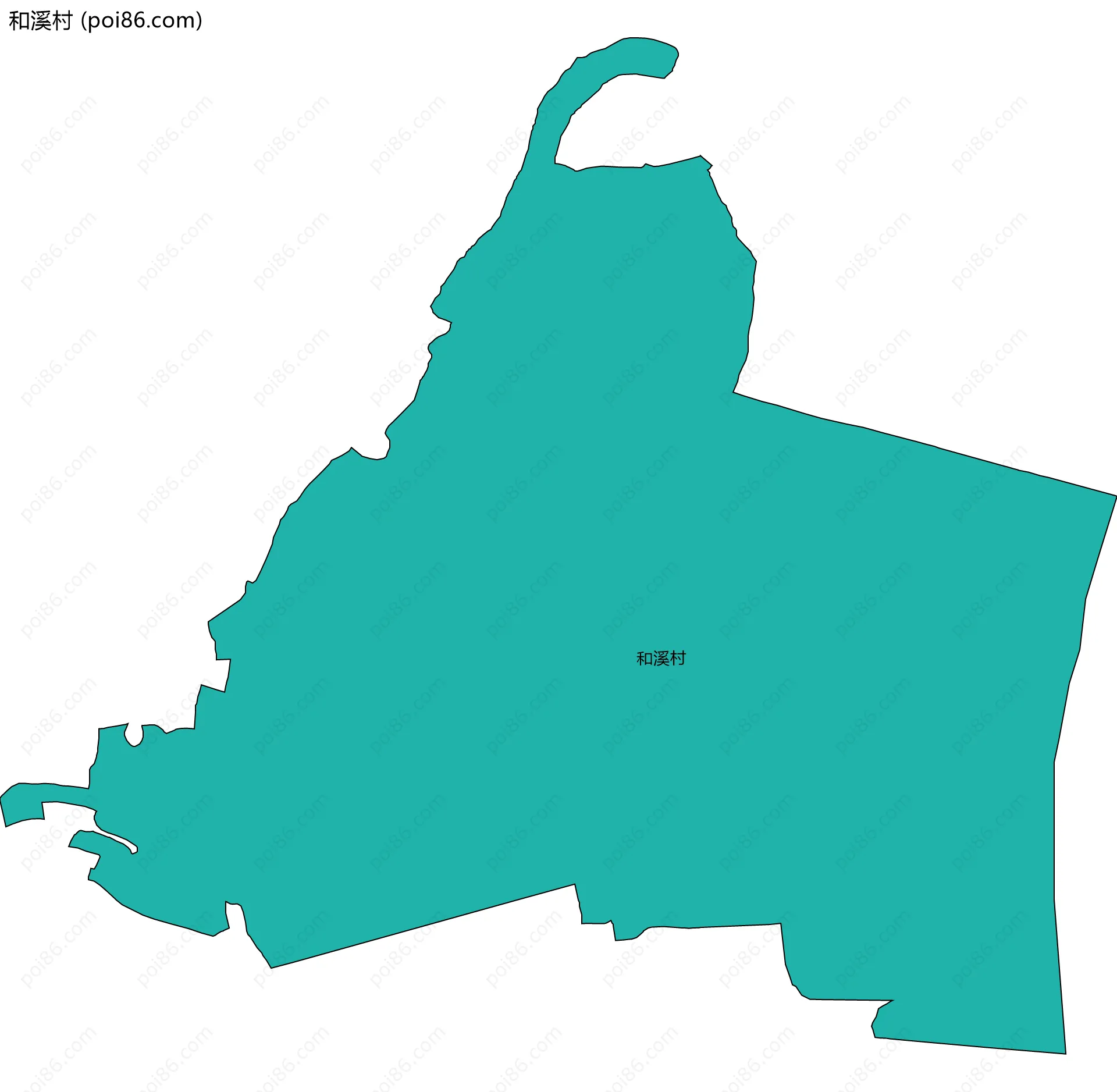 和溪村边界地图
