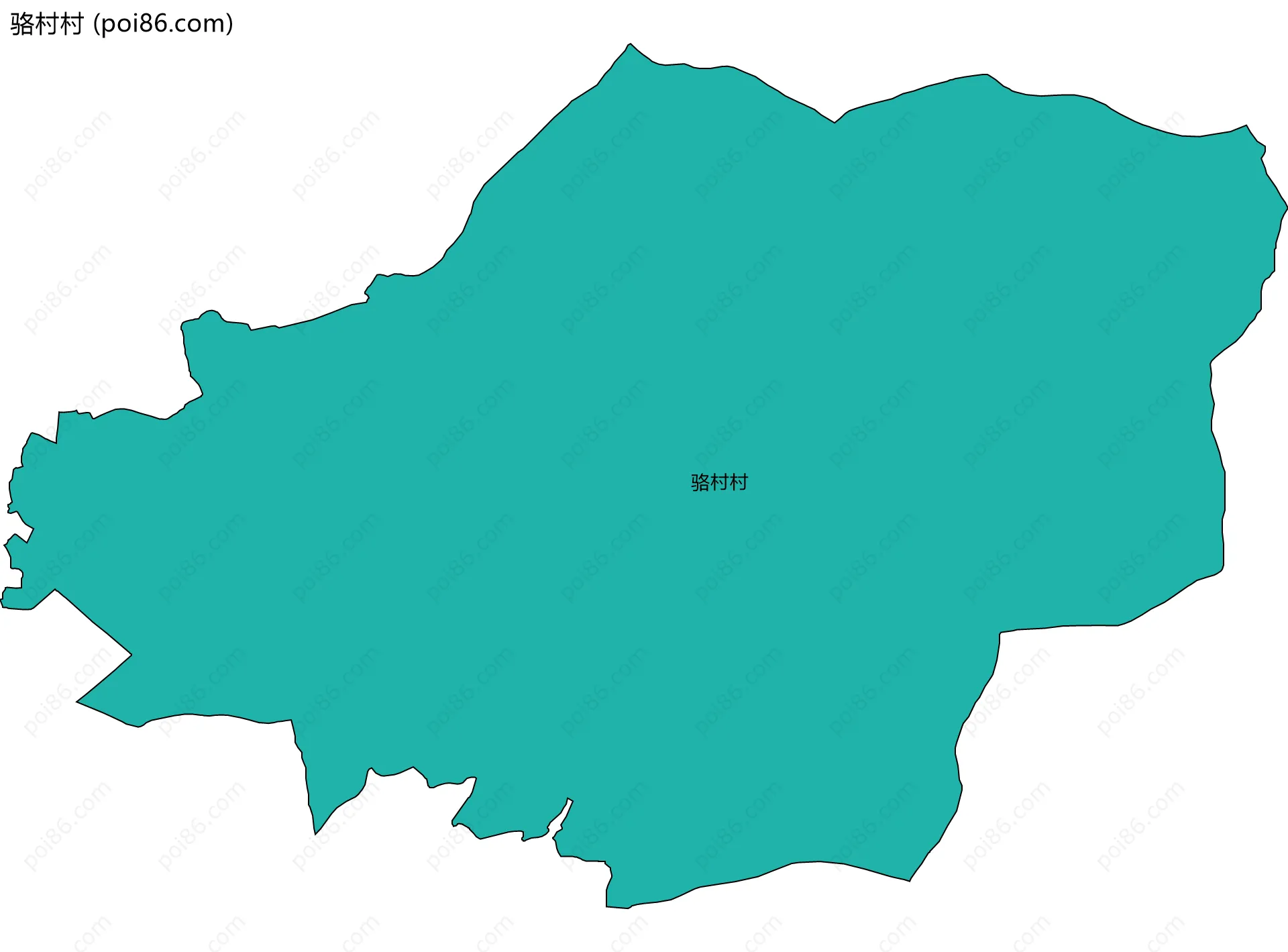 骆村村边界地图