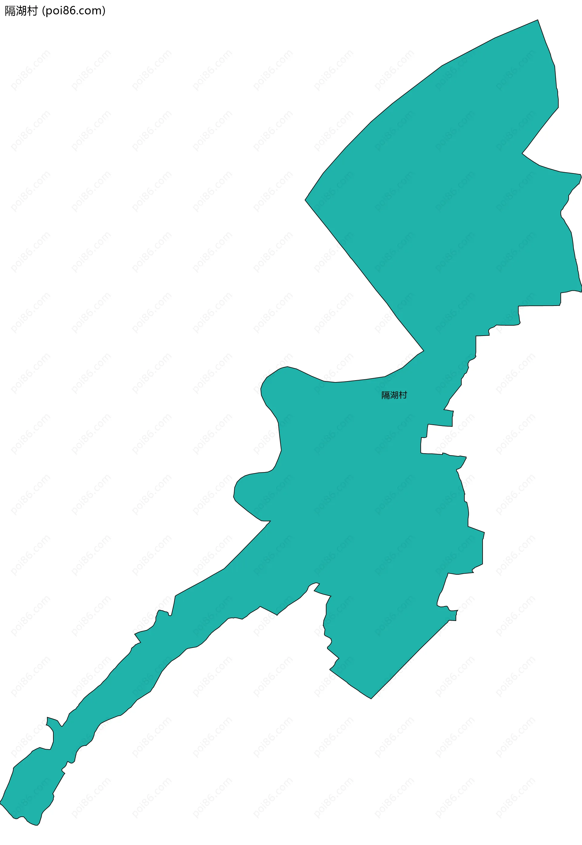 隔湖村边界地图