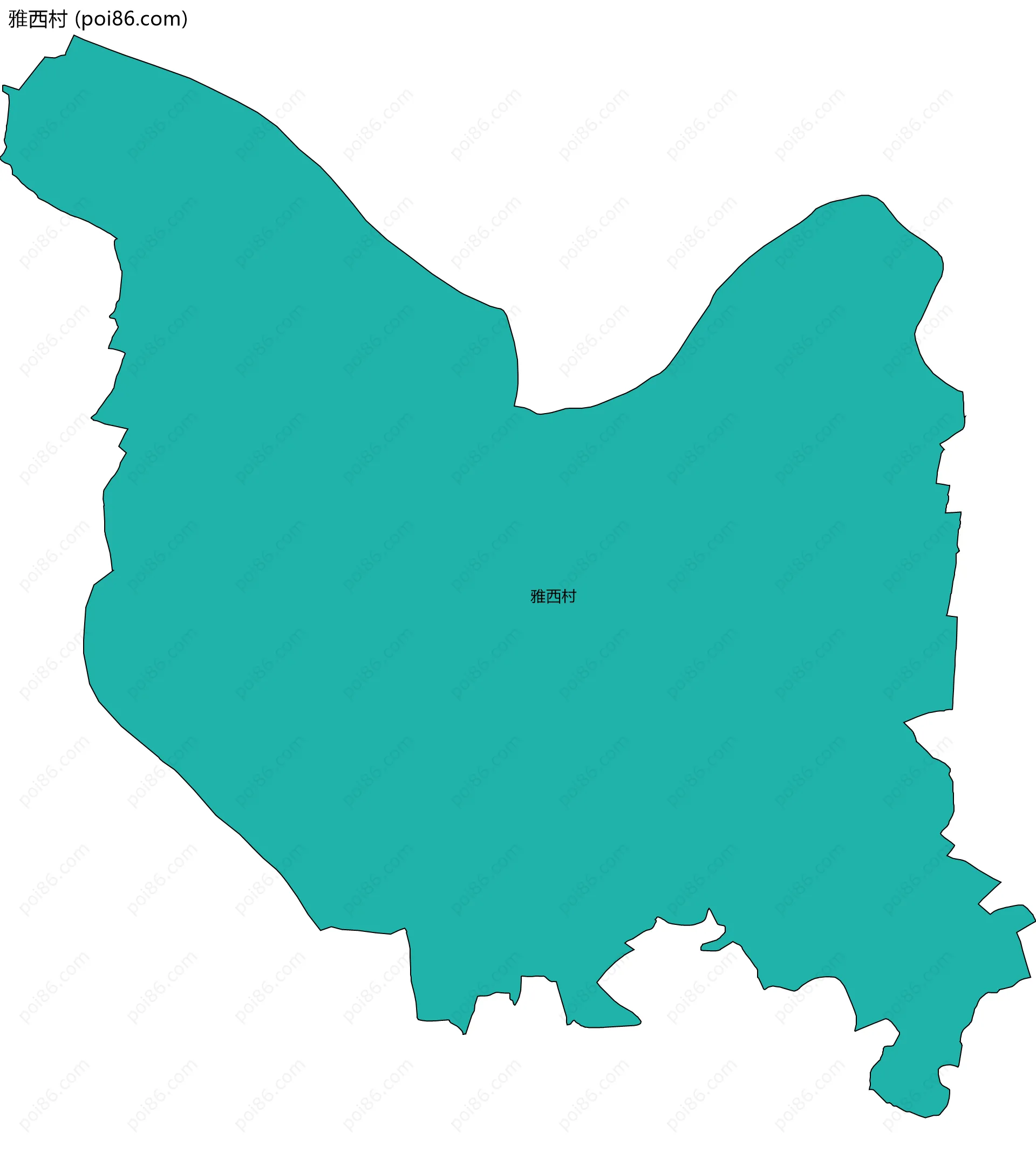 雅西村边界地图