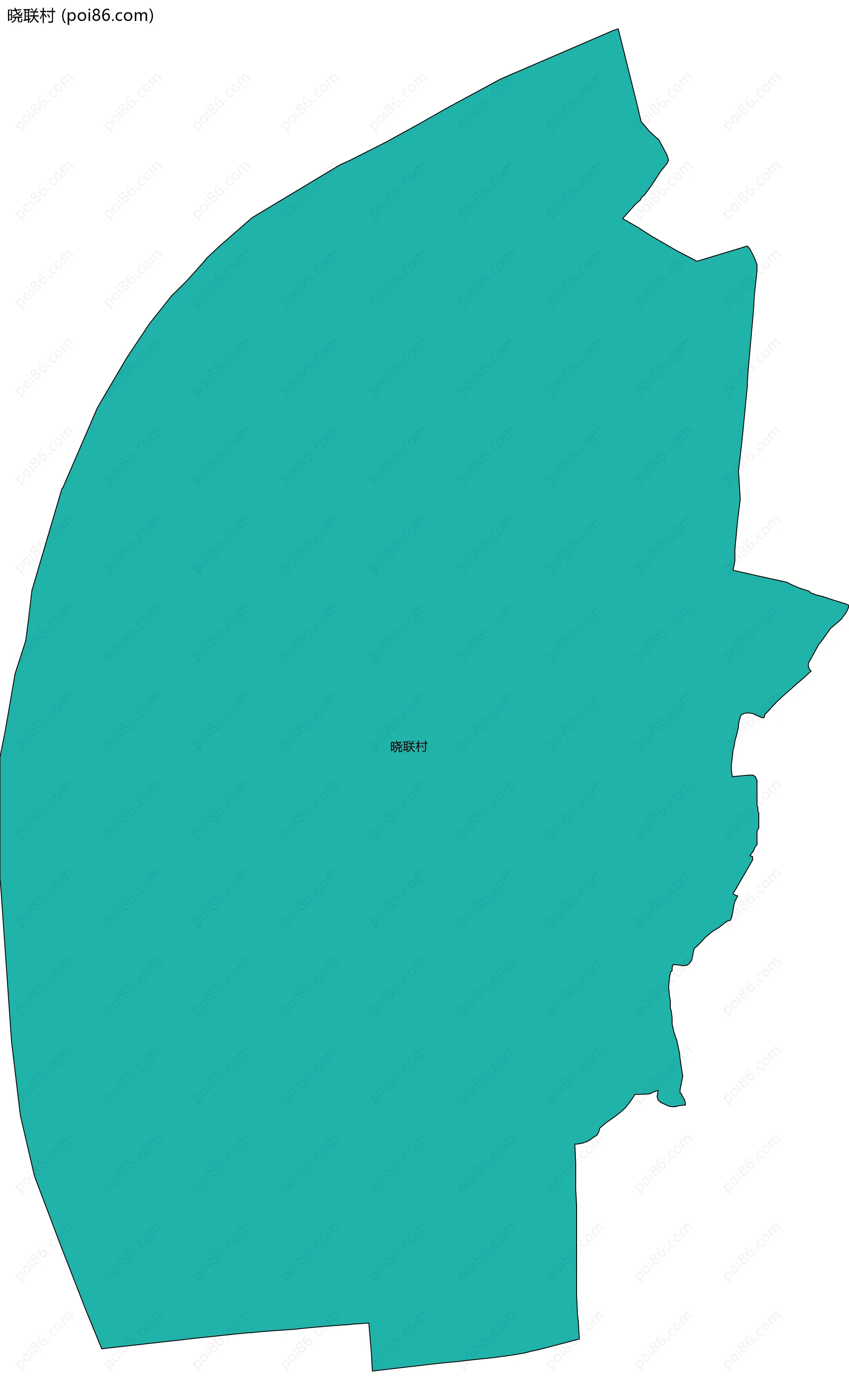 晓联村边界地图