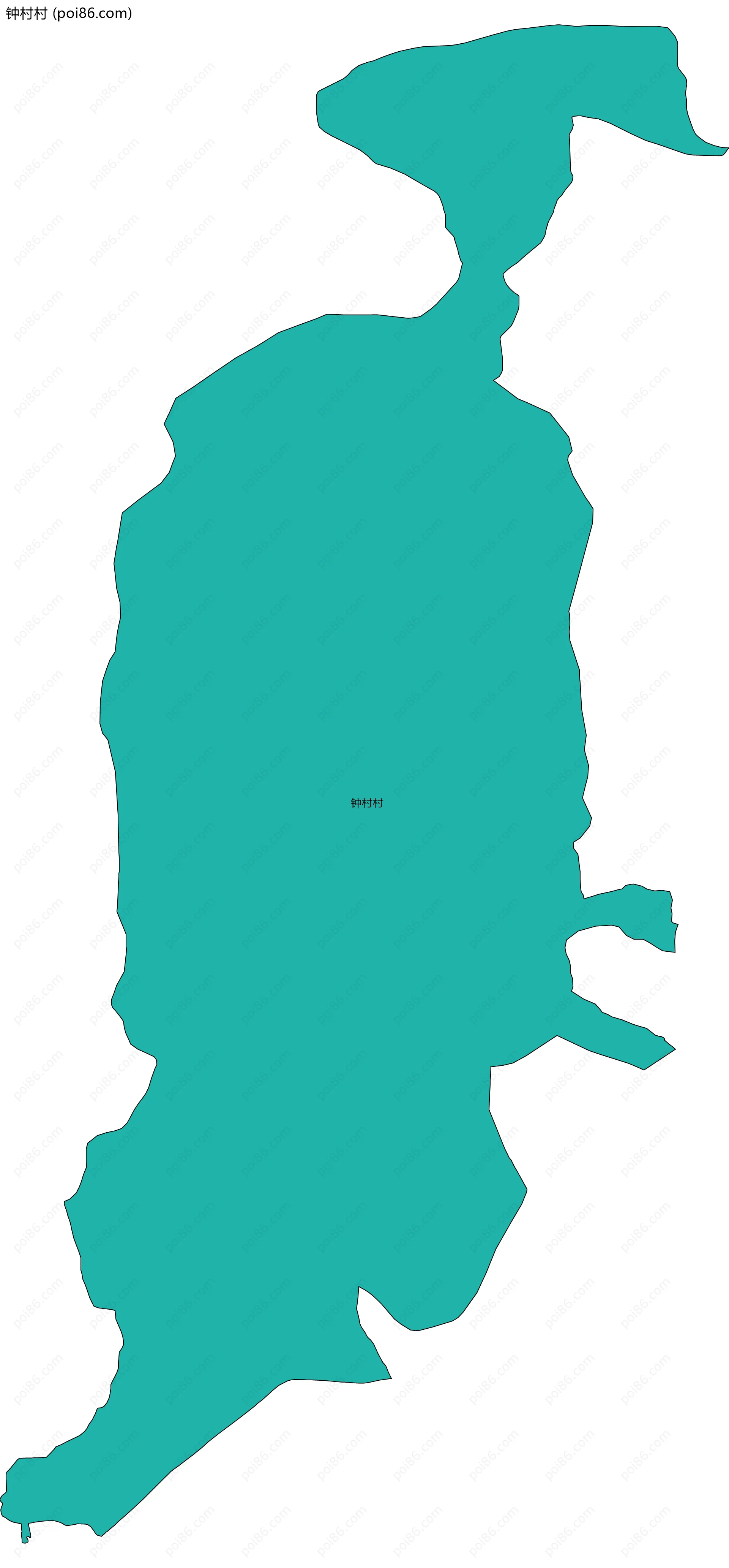 钟村村边界地图