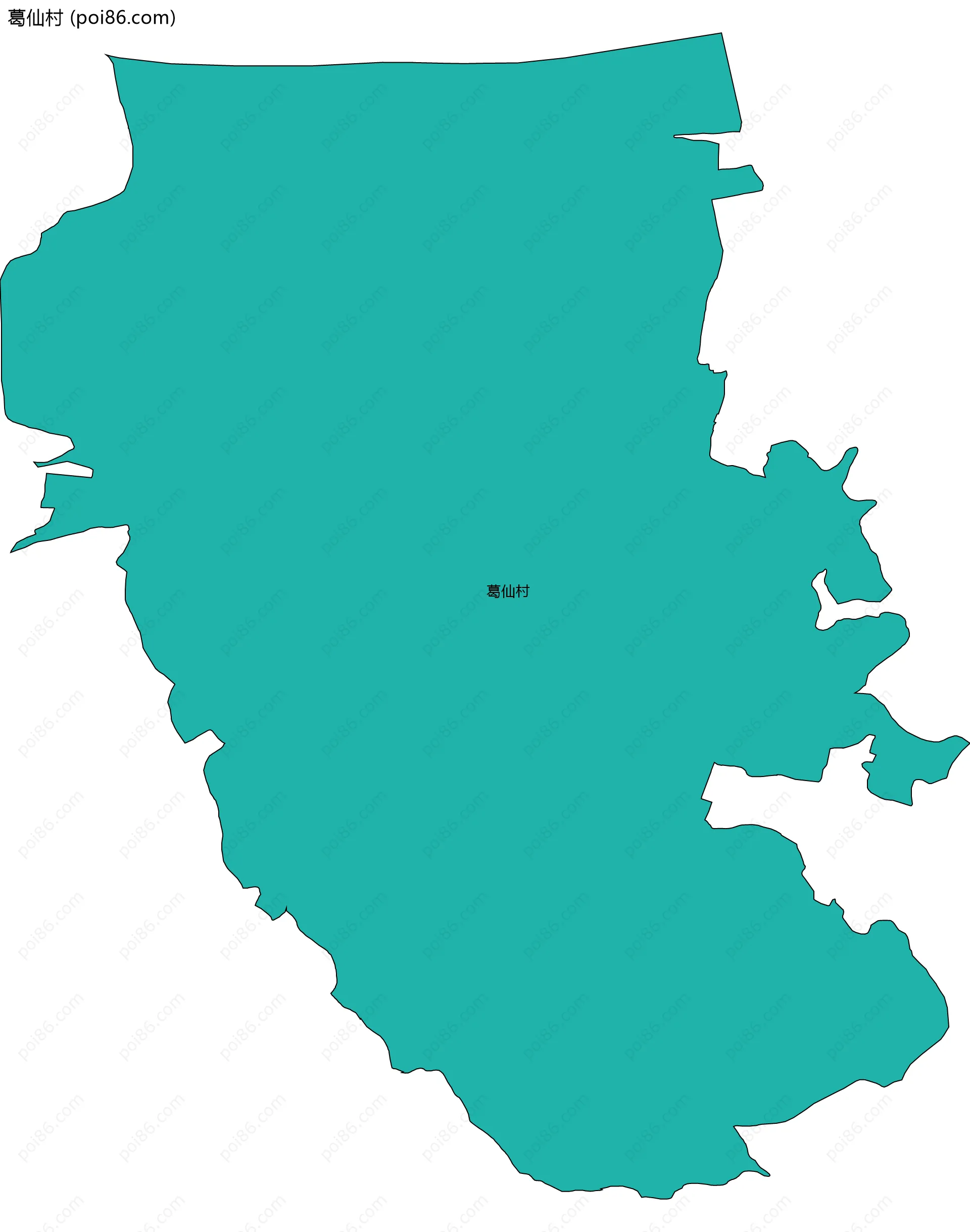 葛仙村边界地图