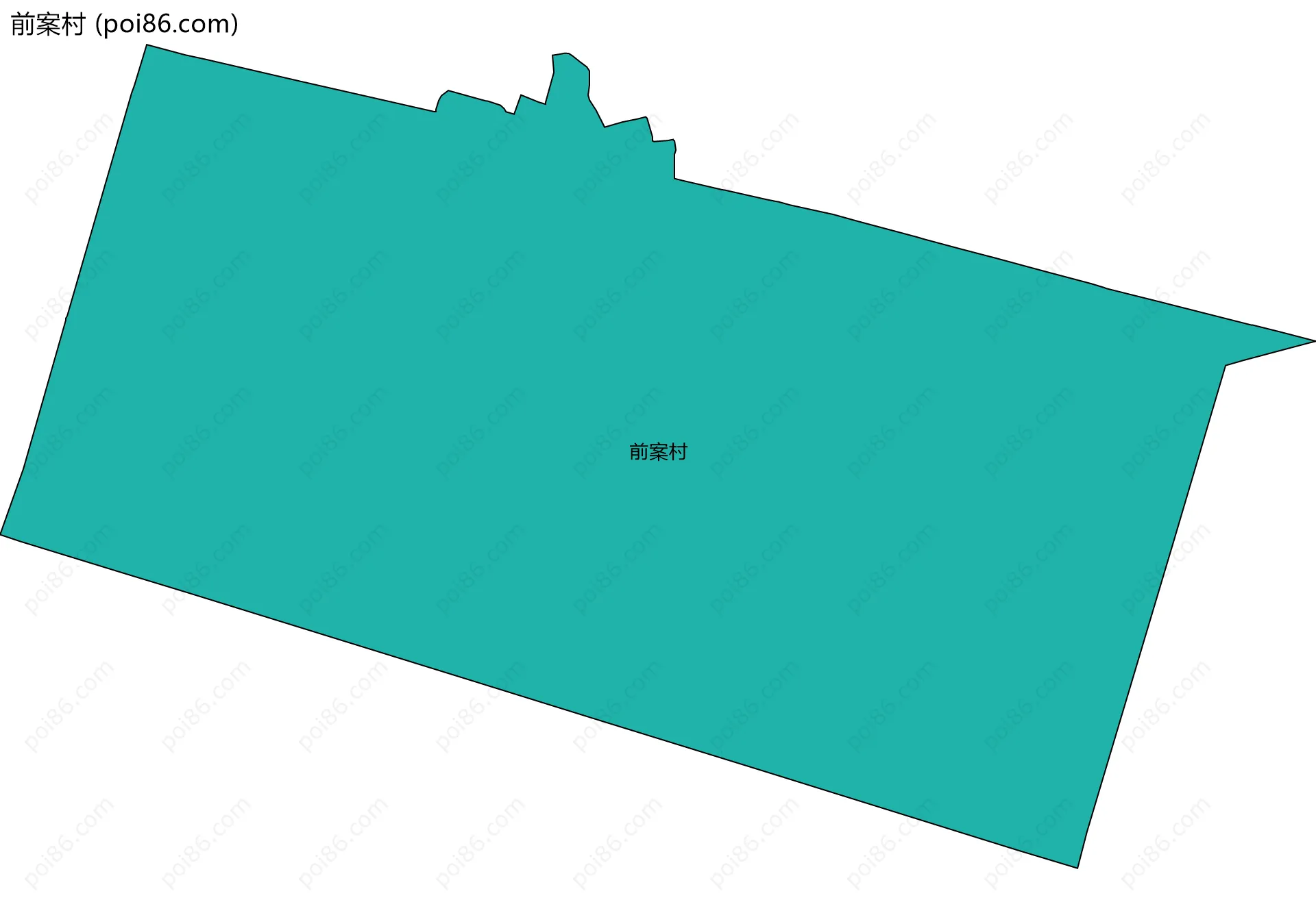 前案村边界地图