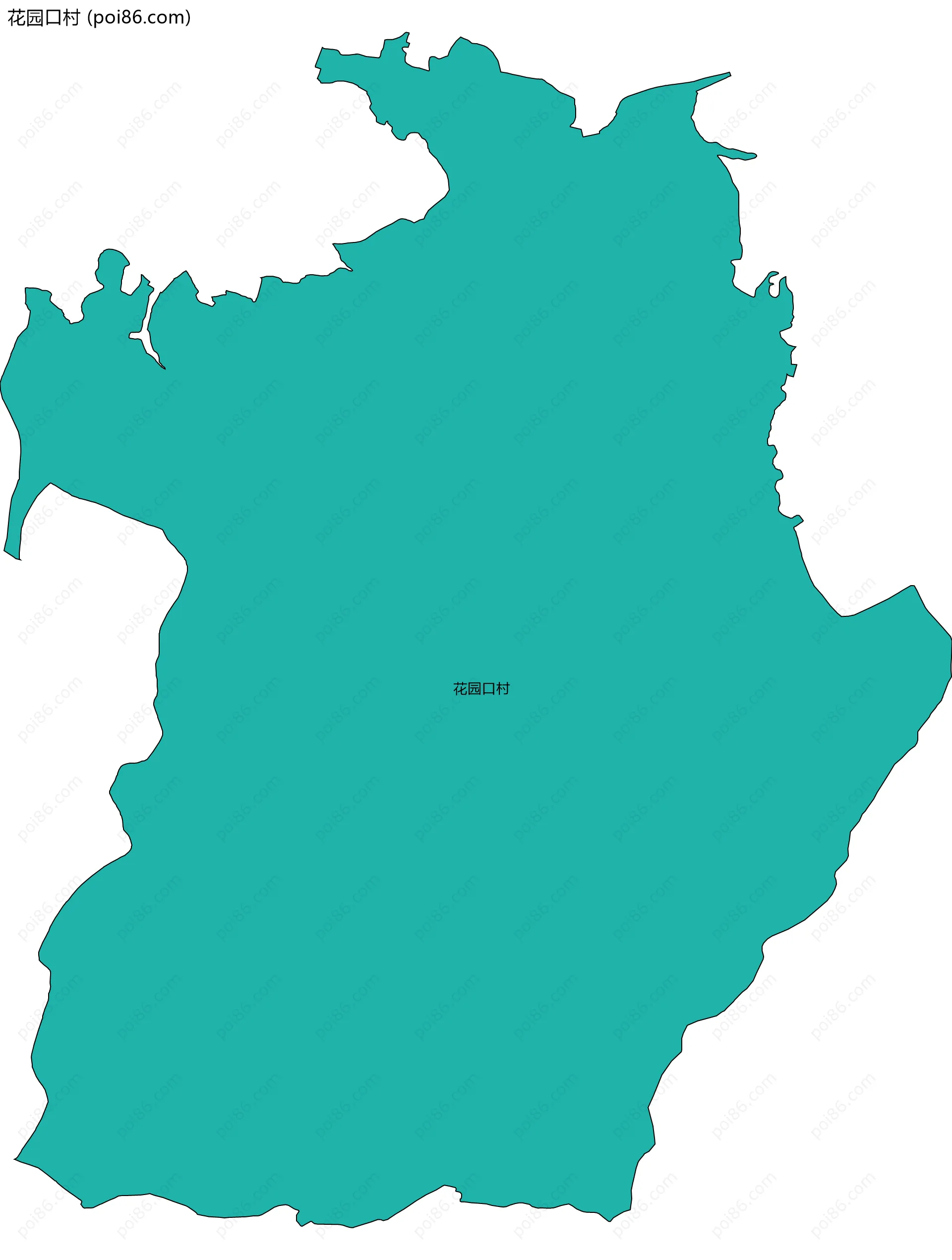 花园口村边界地图