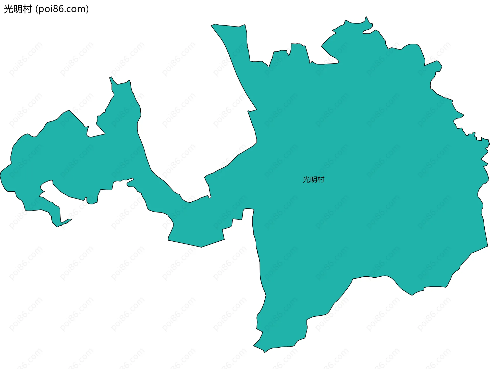 光明村边界地图