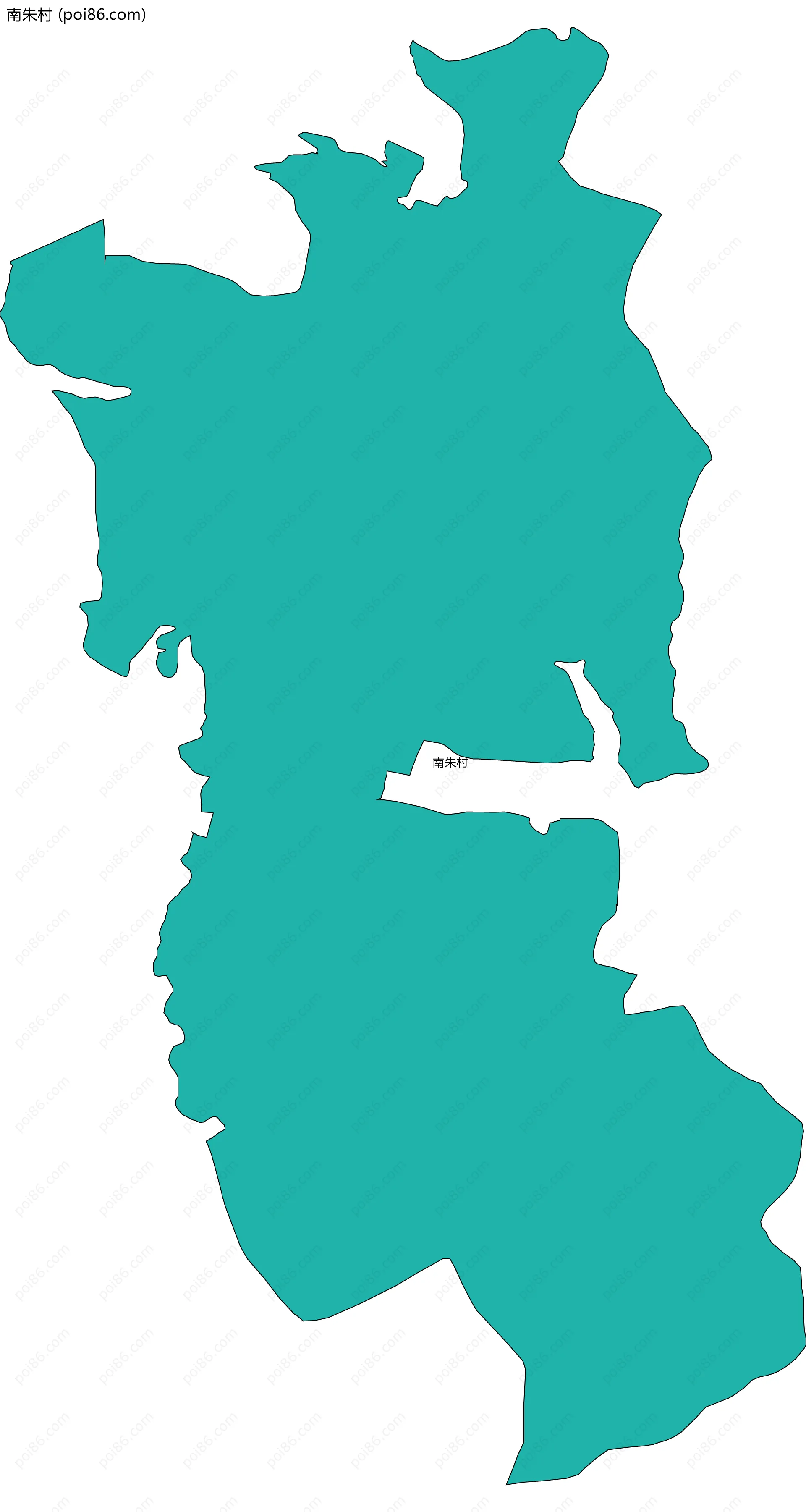 南朱村边界地图