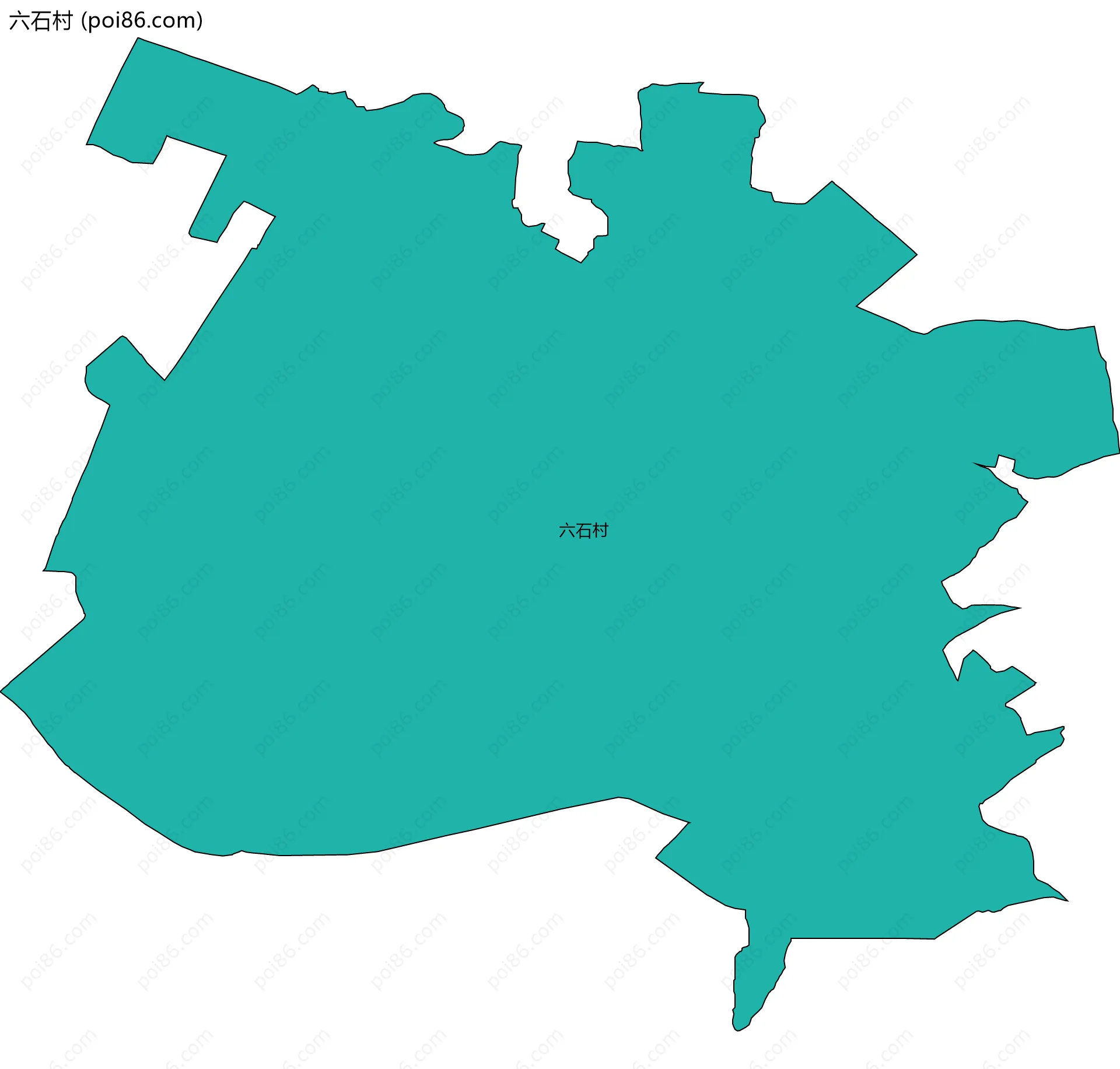 六石村边界地图