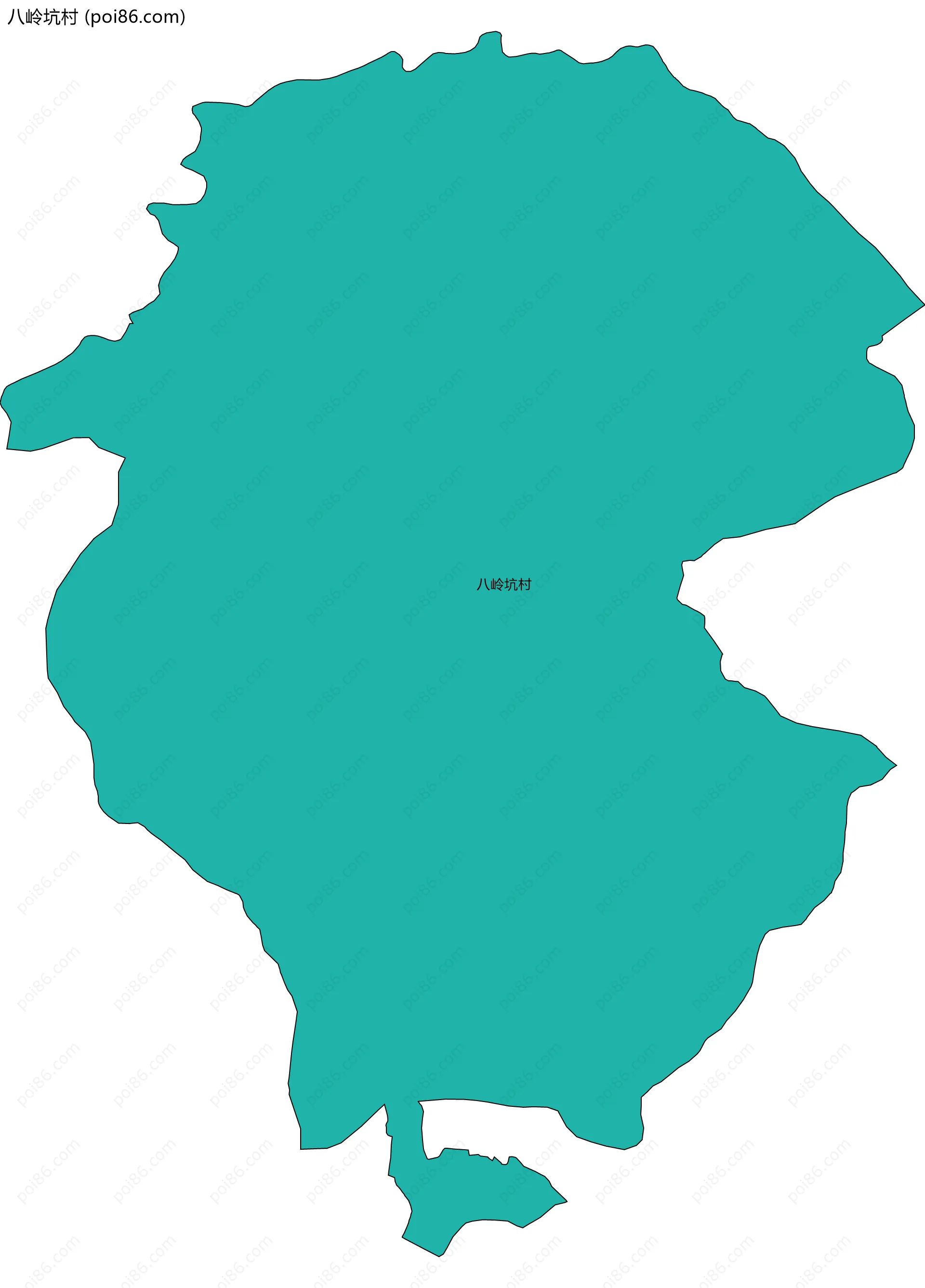 八岭坑村边界地图