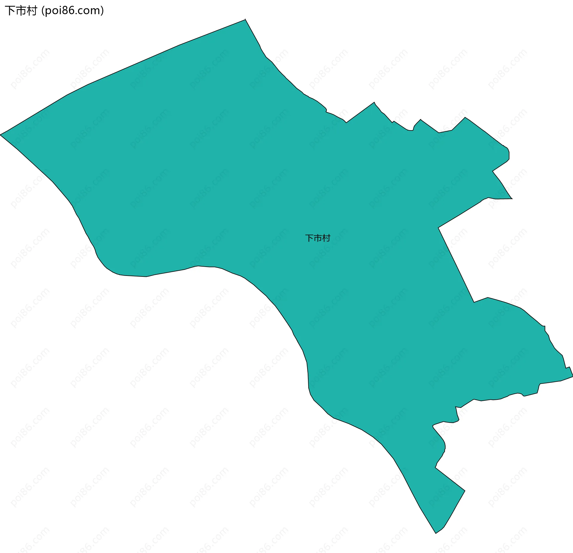下市村边界地图