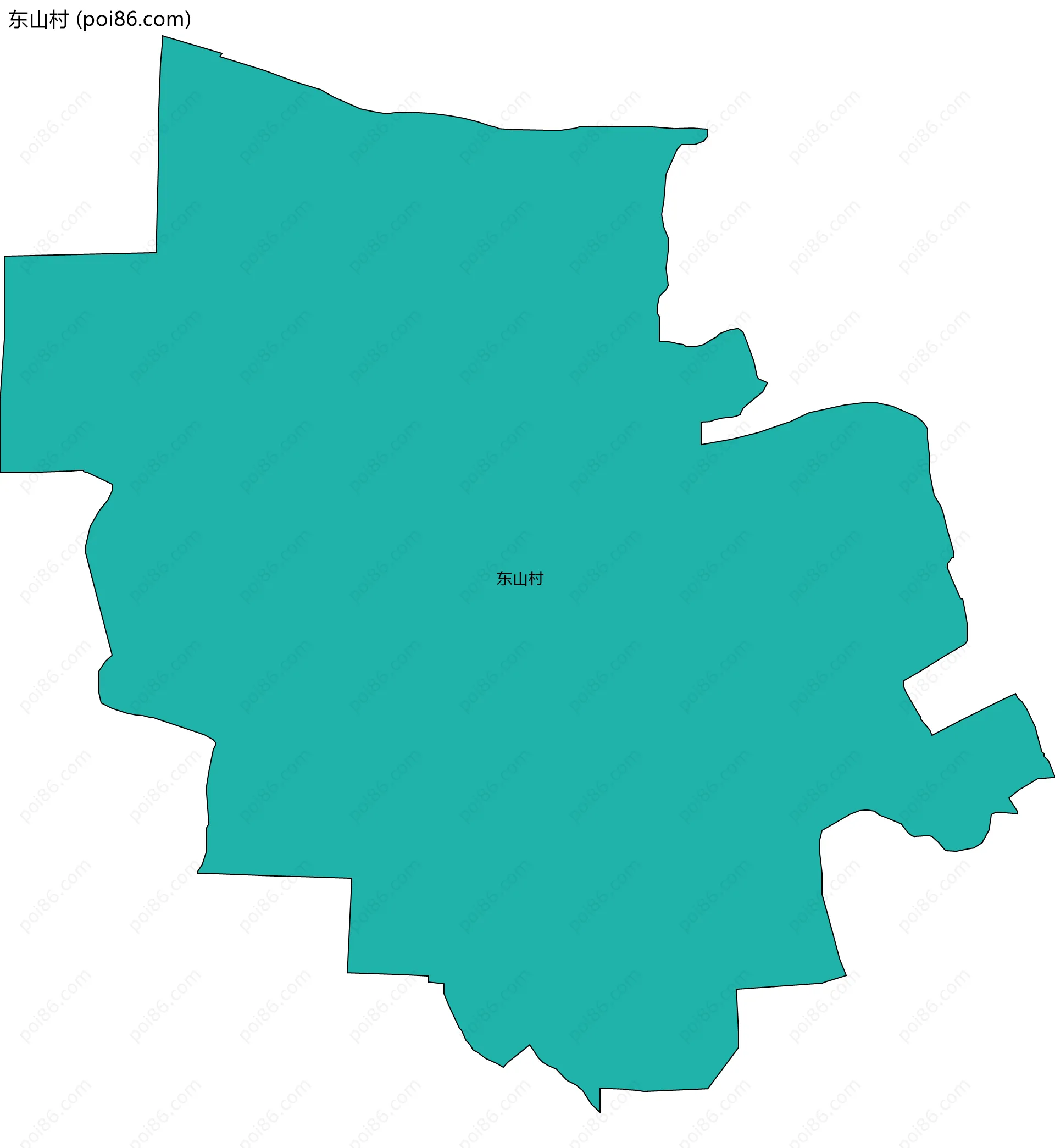 东山村边界地图